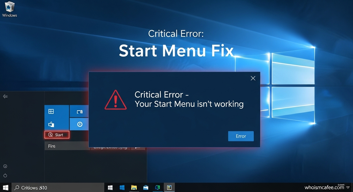 Fix Critical Error Start Menu Not Working