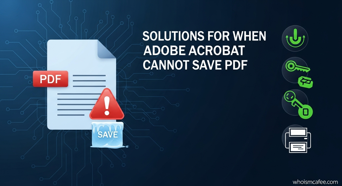 Fix: Adobe Acrobat Cannot Save PDF April 2026 Solutions