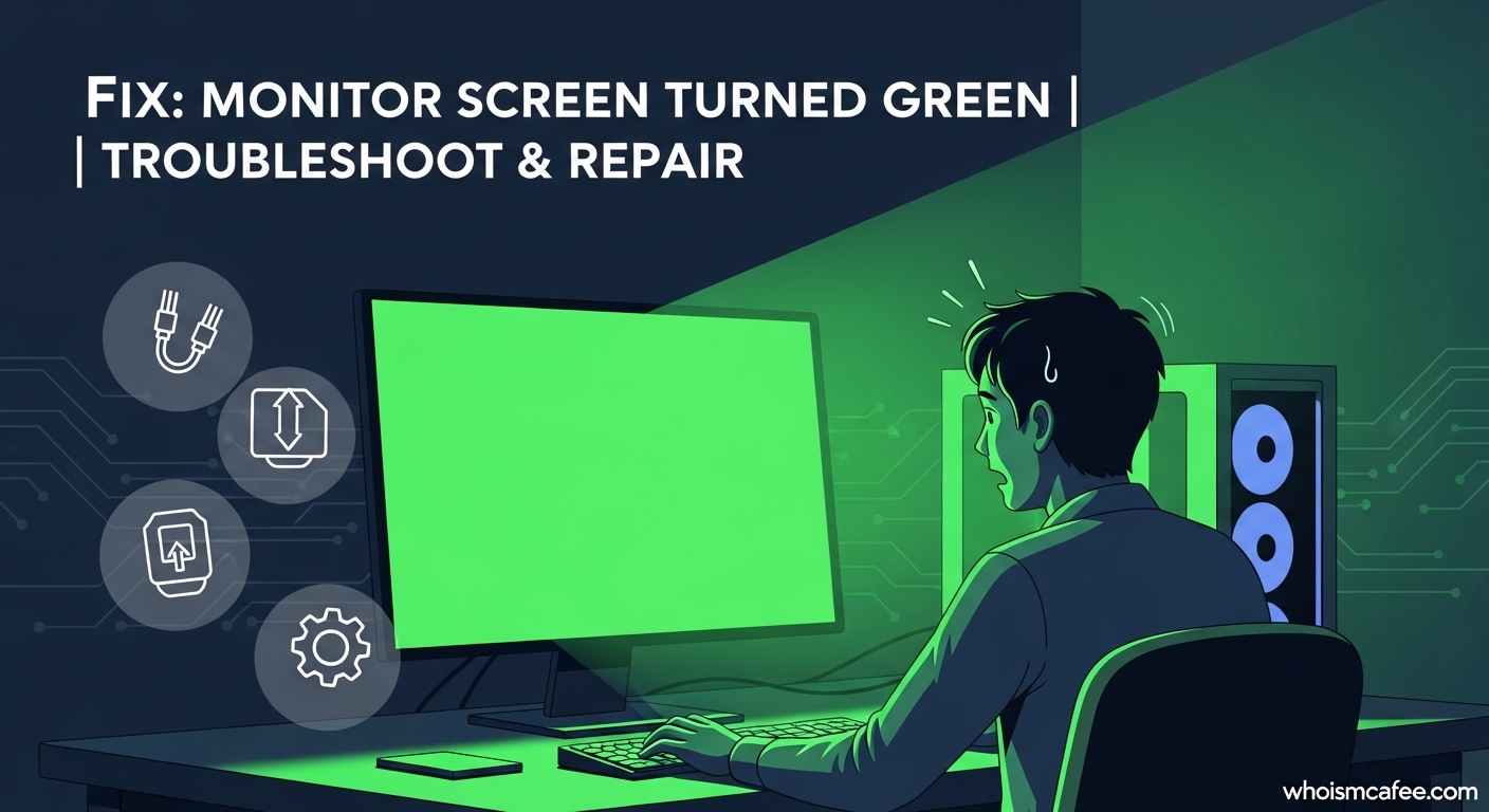 Fix: Monitor Screen Turned Green | Troubleshoot & Repair