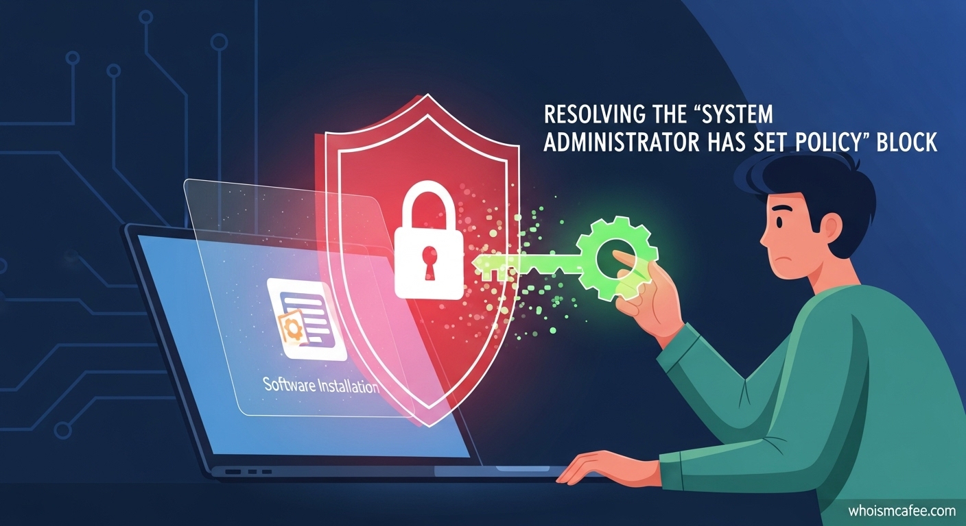 Fix: System Administrator Has Set Policy Error in October 2025