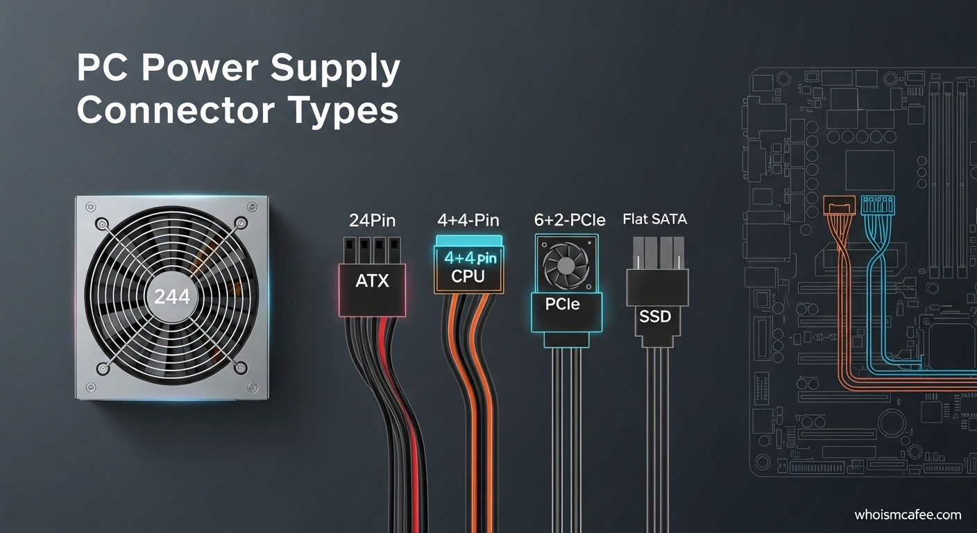 PC Power Supply Connector Types Guide | Complete Reference