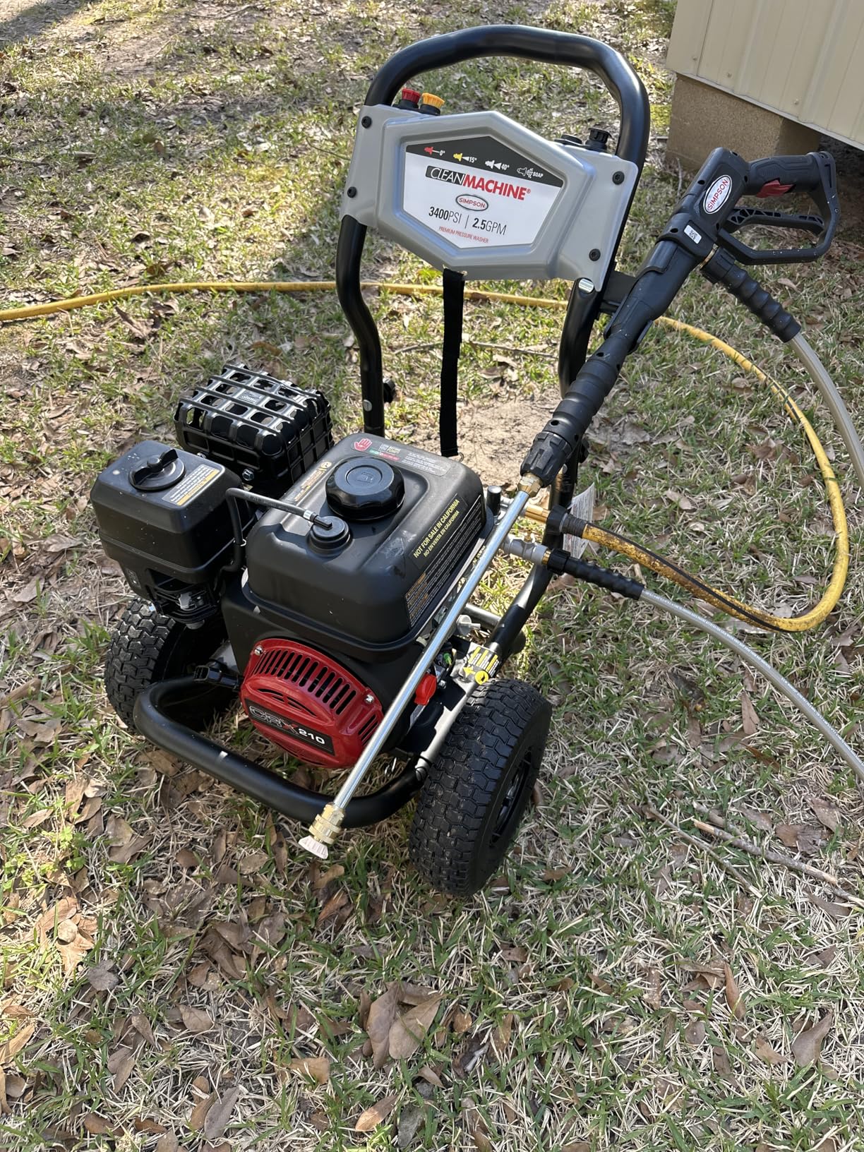 Simpson Clean Machine 3400 PSI Gas Pressure Washer, 2.5 GPM, CRX engine customer photo 2