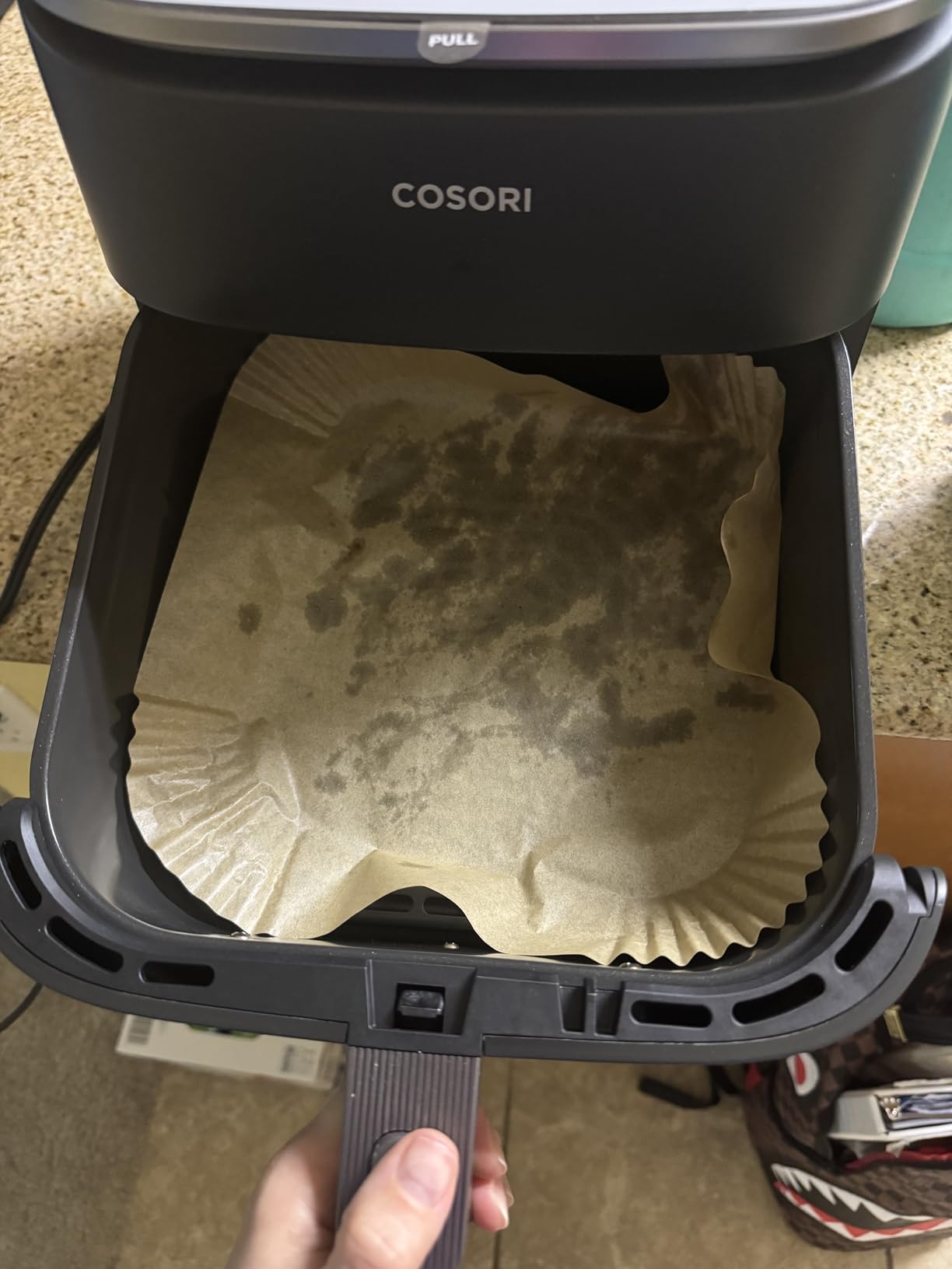 Cosori 9-in-1 TurboBlaze Air Fryer 6 Qt, PFAS-Free Ceramic Coating, 90°-450°F, Precise Heating for Even Results, Air Fry, Roast, Bake, Broil, Dry, Frozen, Proof, Reheat, Keep Warm, 120V, Dark Gray customer photo 2