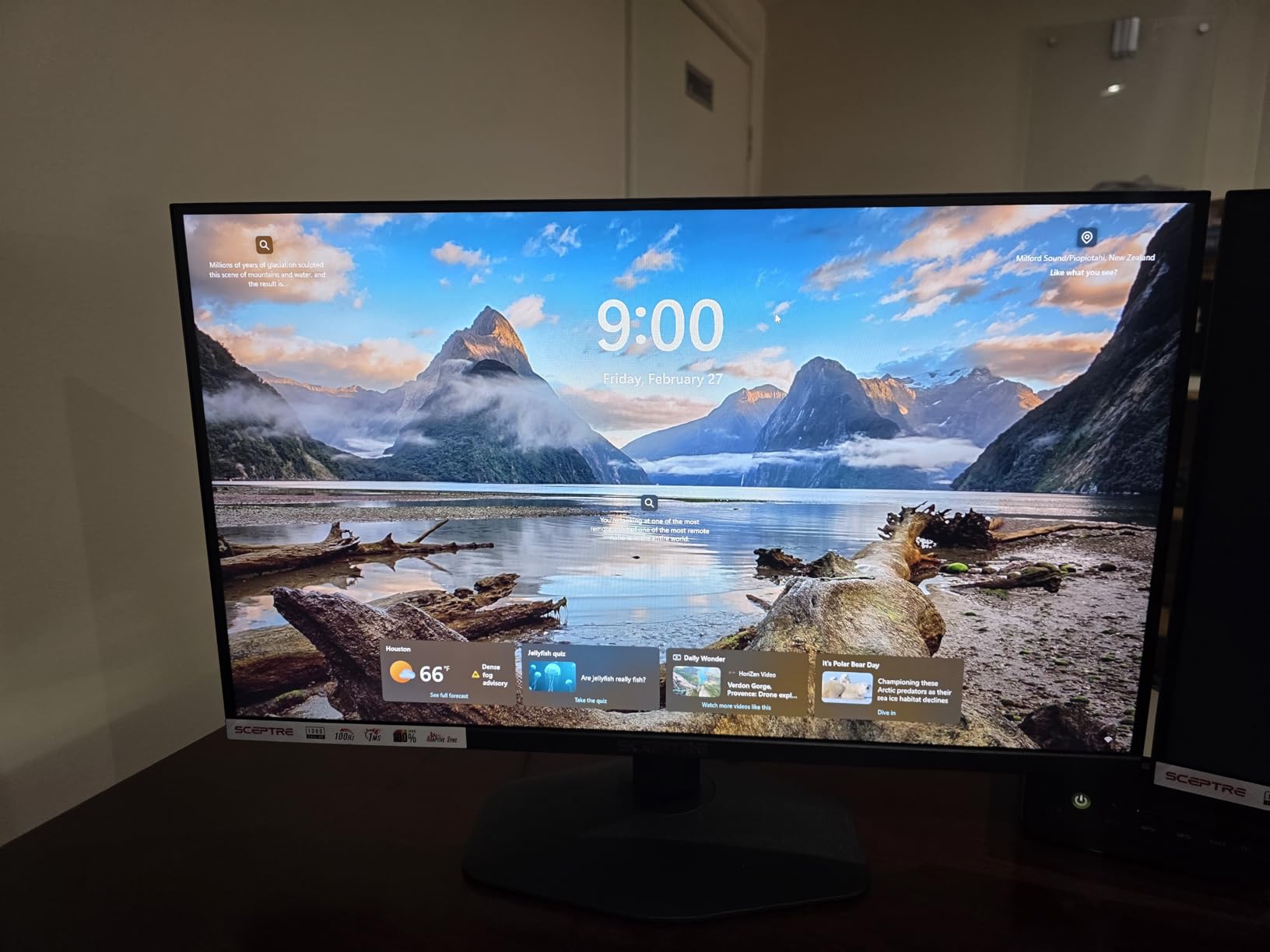 Sceptre 27-inch Prime Gaming Monitor 100Hz 1ms DisplayPort HDMI x2 100% sRGB AMD FreeSync Build-in Speakers, Eye Care Frameless Machine Black 2025 (E275W-FW100T Series) customer photo 2