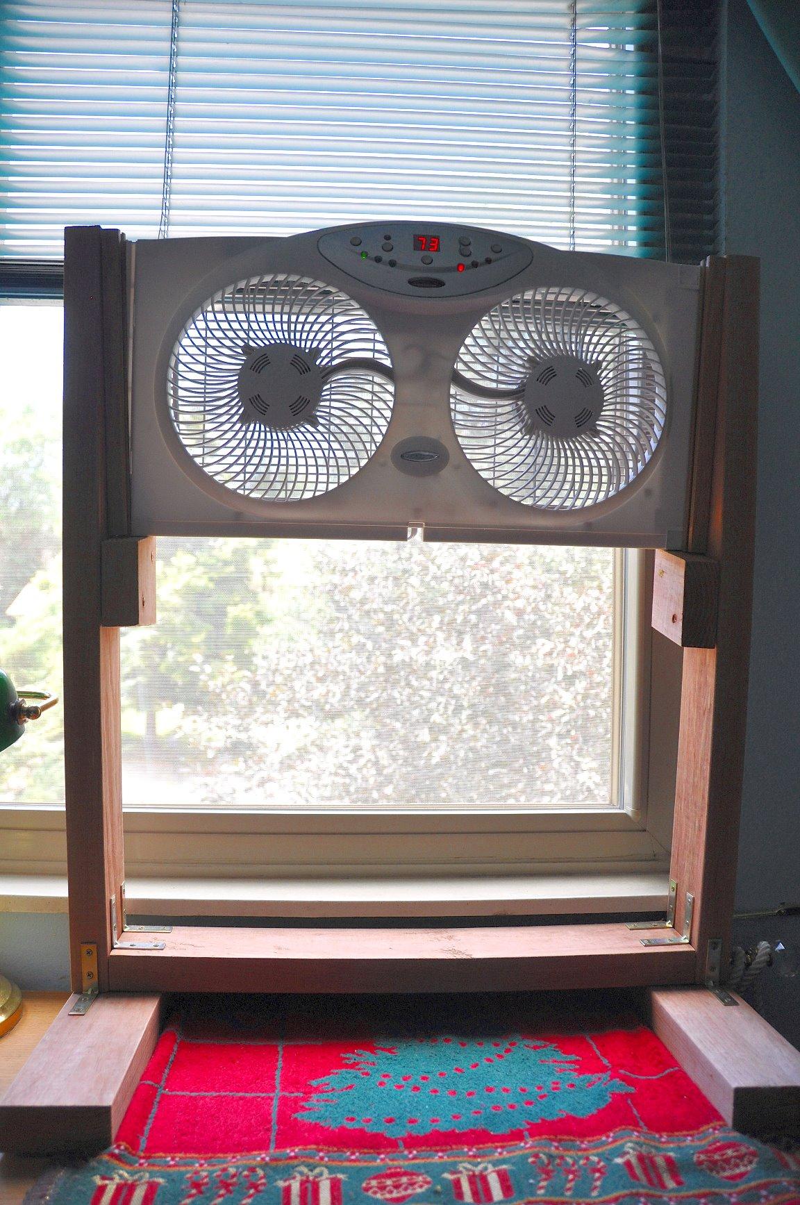 Bionaire Window Fan with Reversible Airflow Blades - 3-Speed Settings, Programmable Thermostat, LED Display, Remote Control, Fits 24-36