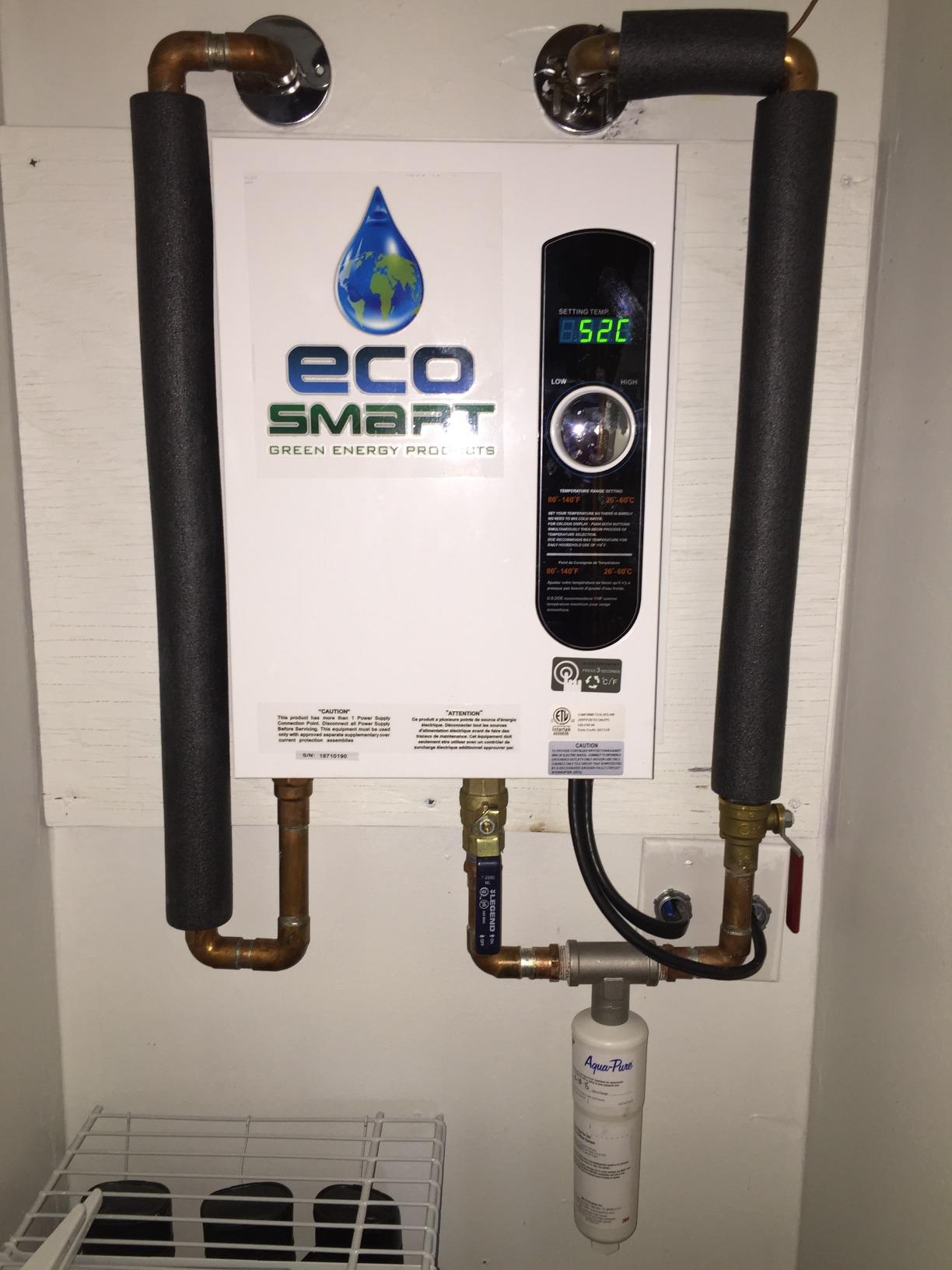 EcoSmart ECO 18 Electric Tankless Water Heater, 18 KW at 240 Volts with Patented Self Modulating Technology customer photo 1