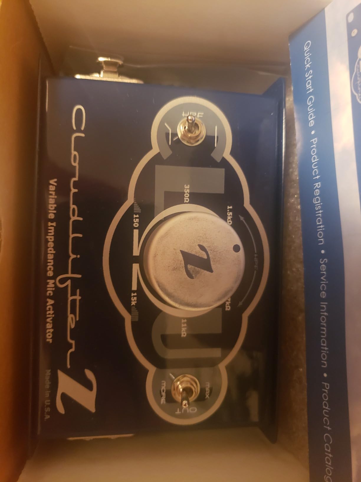Cloud Microphones - Cloudlifter CL-Z - Vari-Z Mic Activator - Ultra-Clean Microphone Preamp Gain Variable Impedance Control - USA Made customer photo 1