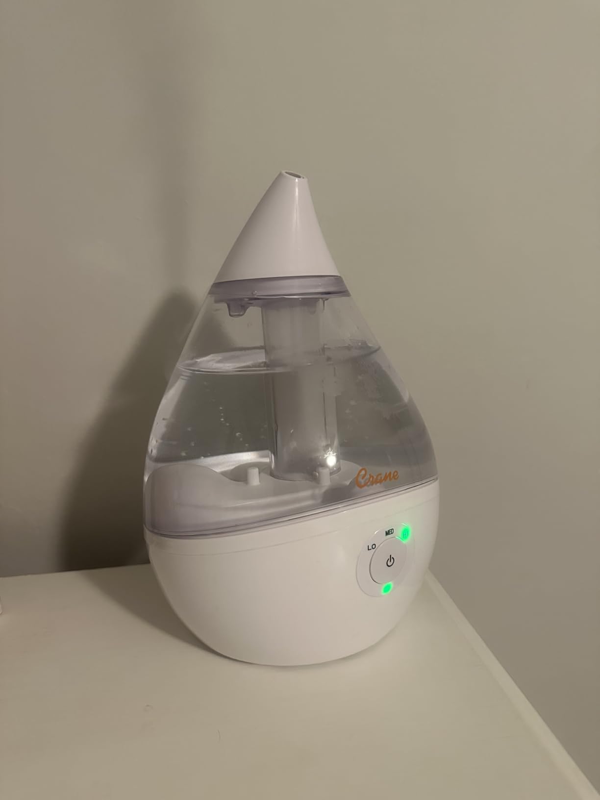 Crane Droplet Ultrasonic Small Air Humidifier for Bedroom and Office, 0.5 Gallon Cool Mist Humidifier for Plants and Home, Humidifier Filters Optional, Blue and White customer photo 1