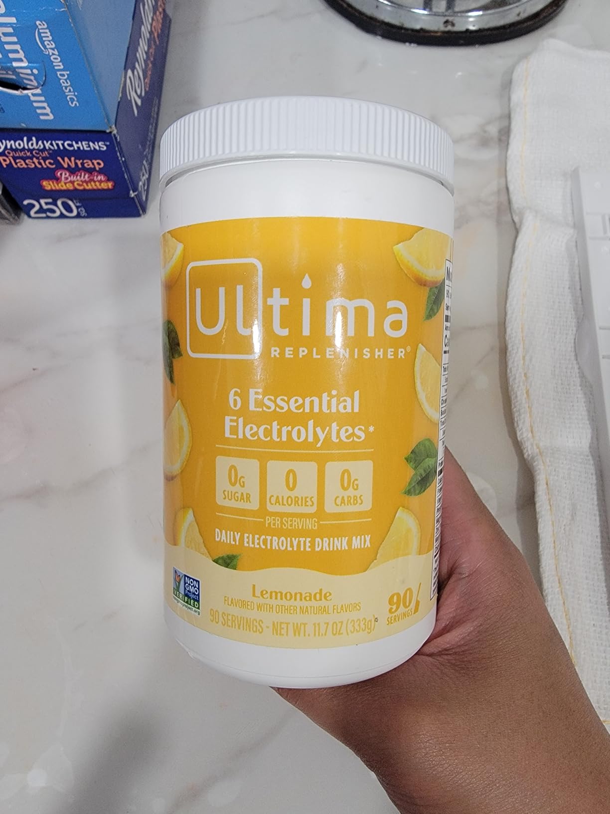 Ultima Replenisher Daily Electrolyte Powder Drink Mix - Sugar Free - Lemonade, 90 Servings - Hydration Powder with 6 Key Electrolytes and Trace Minerals - Keto Friendly, Vegan, Non-GMO customer photo 1