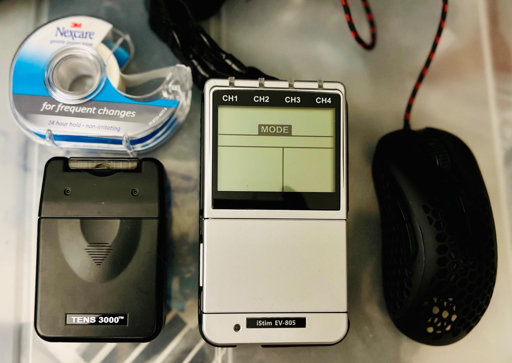 iSTIM EV-805 TENS EMS 4 Channel Rechargeable Combo Machine Unit - Muscle Stimulator + Back Pain Relief and Management- 24 Programs/Backlit (Including Electrodes Pads) customer photo 2