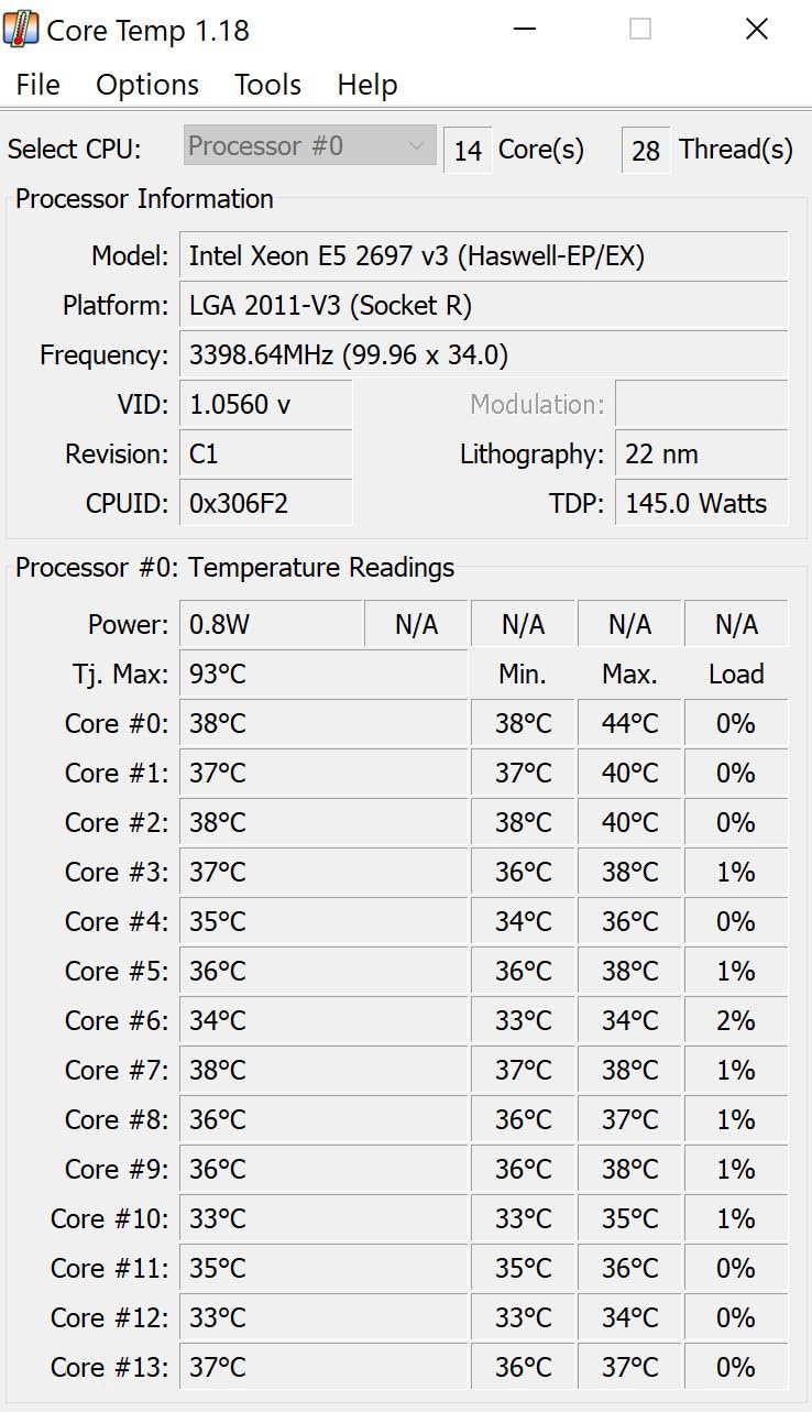 Intel CM8064401807100 Xeon E5-2697 v3 Fourteen-Core Haswell Processor 2.6GHz 9.6GT/s 35MB LGA 2011-v3 CPU (Renewed) customer photo 2