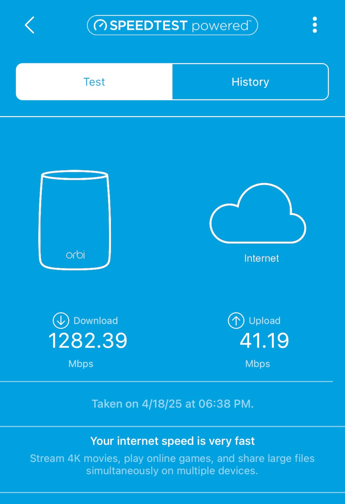NETGEAR Orbi Whole Home Tri-Band WiFi 6 Mesh Network System (RBK852) - Router with 1 Satellite Extender -Security Features - Coverage Up to 5,000 sq. ft., 100 Devices - AX6000 (Up to 6Gbps) customer photo 1