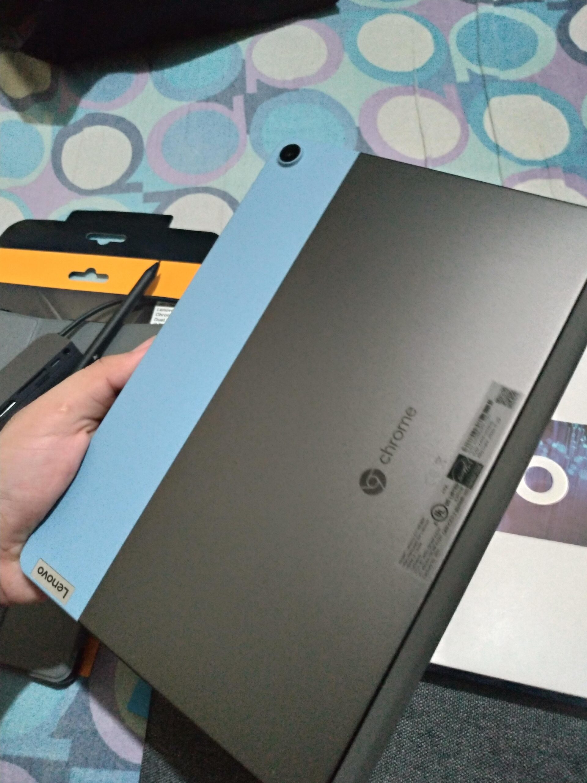 Lenovo Chromebook Duet, 2-in-1, 10.1-inch WUXGA (1920 x 1200) Display, MediaTek Helio P60T, 4GB LPDDR4X RAM, 64GB eMCP SSD, Integrated ARM G72 MP3 Graphics, Chrome OS, ZA6F0031US, Ice Blue + Iron Grey customer photo 2