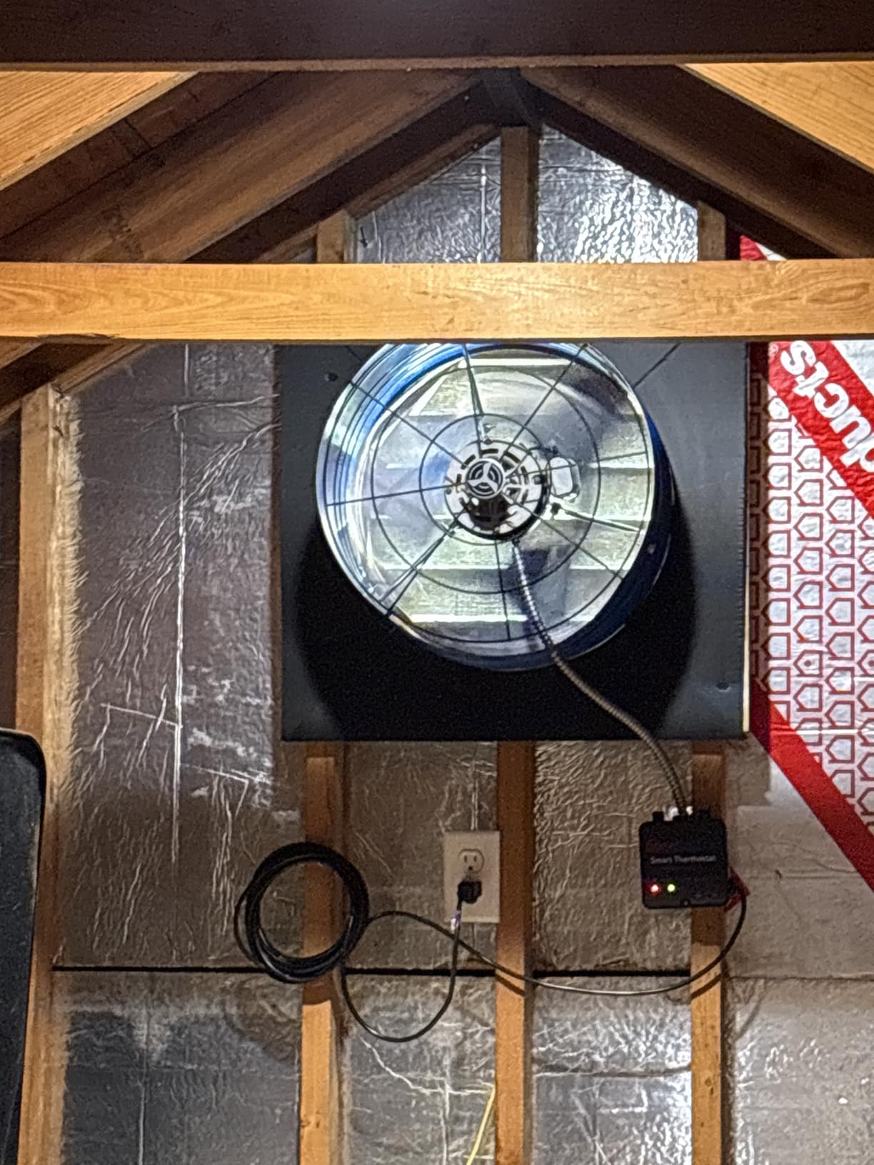 Quietcool AFG SMT PRO-2.0 Smart Attic Fan for Gable Vents - 1945 CFM - Smart App Control - Thermostat & Humidistat - 20ft Power Cord - Plug-and-play - Two Speed customer photo 1