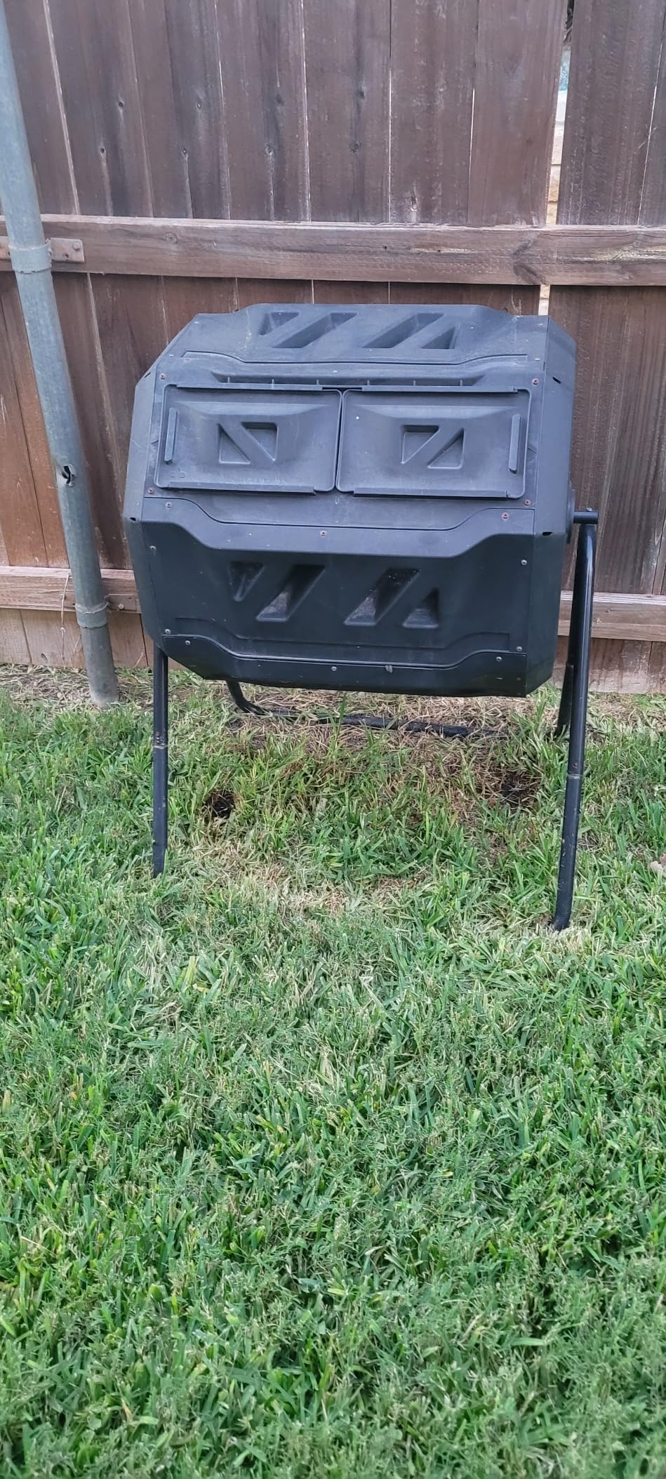Nova Microdermabrasion 43 Gallon Compost Tumbler Bin Composter Dual Chamber BPA Free customer photo 1