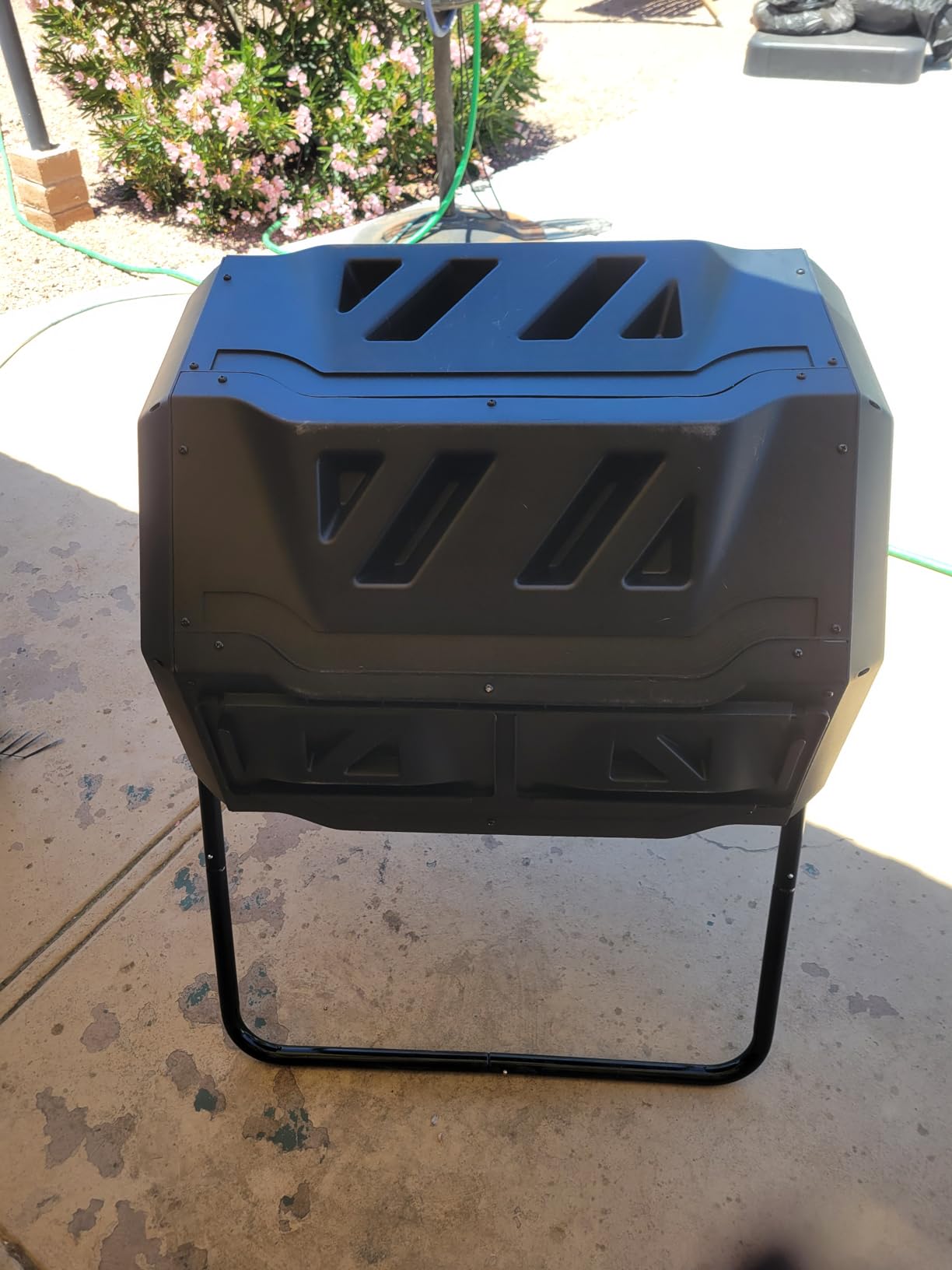 Nova Microdermabrasion 43 Gallon Compost Tumbler Bin Composter Dual Chamber BPA Free customer photo 2