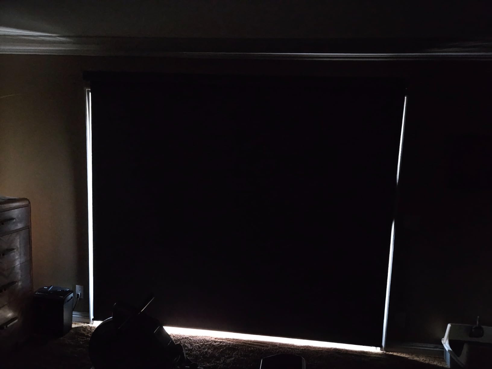 Graywind Motorized Roller Shades Work with Alexa Google Smart Blackout Shades with Remote Insulated Triple Weaved Fabric Window Blinds with Valance for Smart Home Office, Customized Size customer photo 1