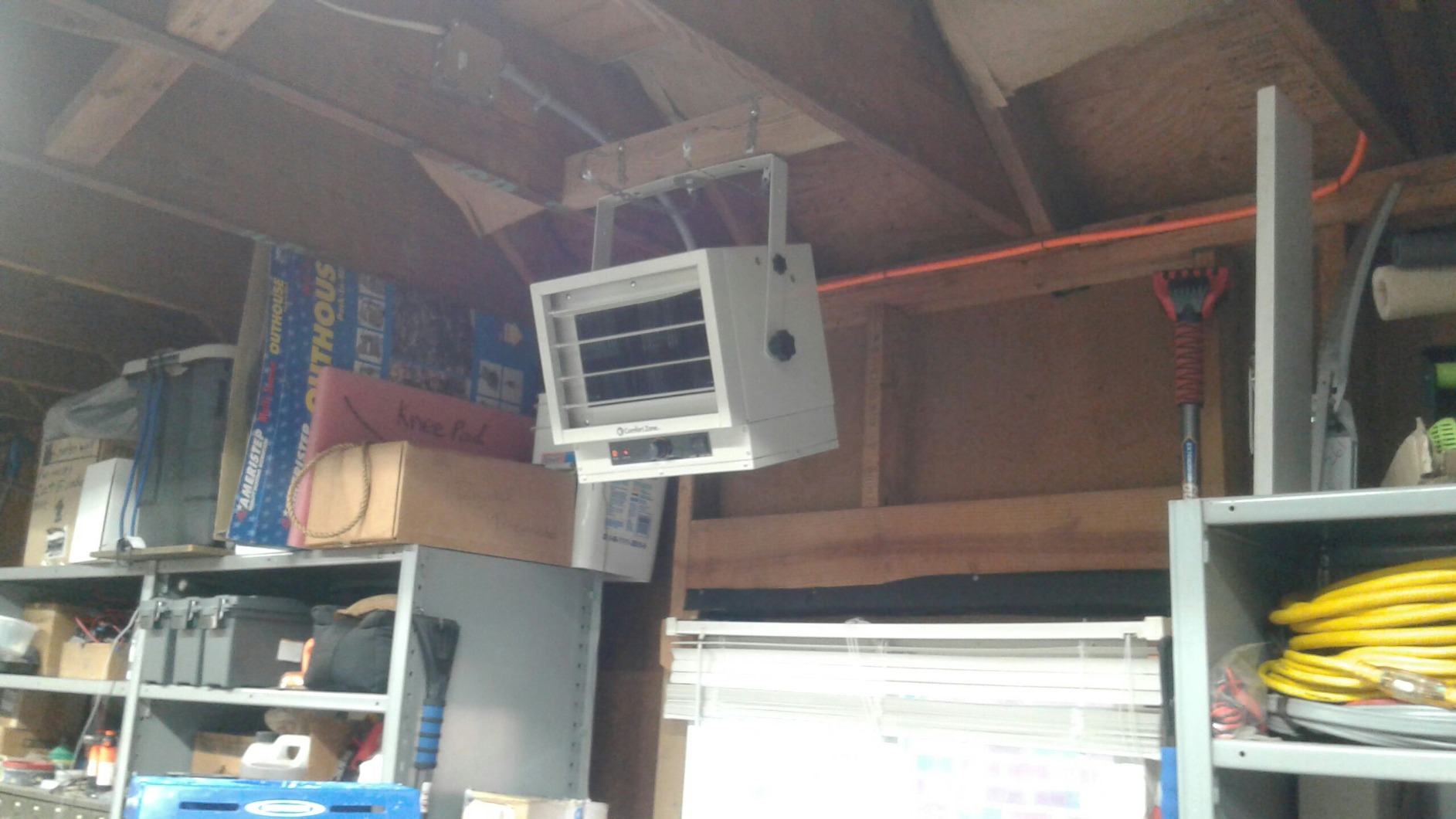 Comfort Zone Hard-Wired Ceiling Mount Garage Electric Space Heater, Fan-Forced, 5,000 watt, 240 volt, CZ220BK customer photo 2