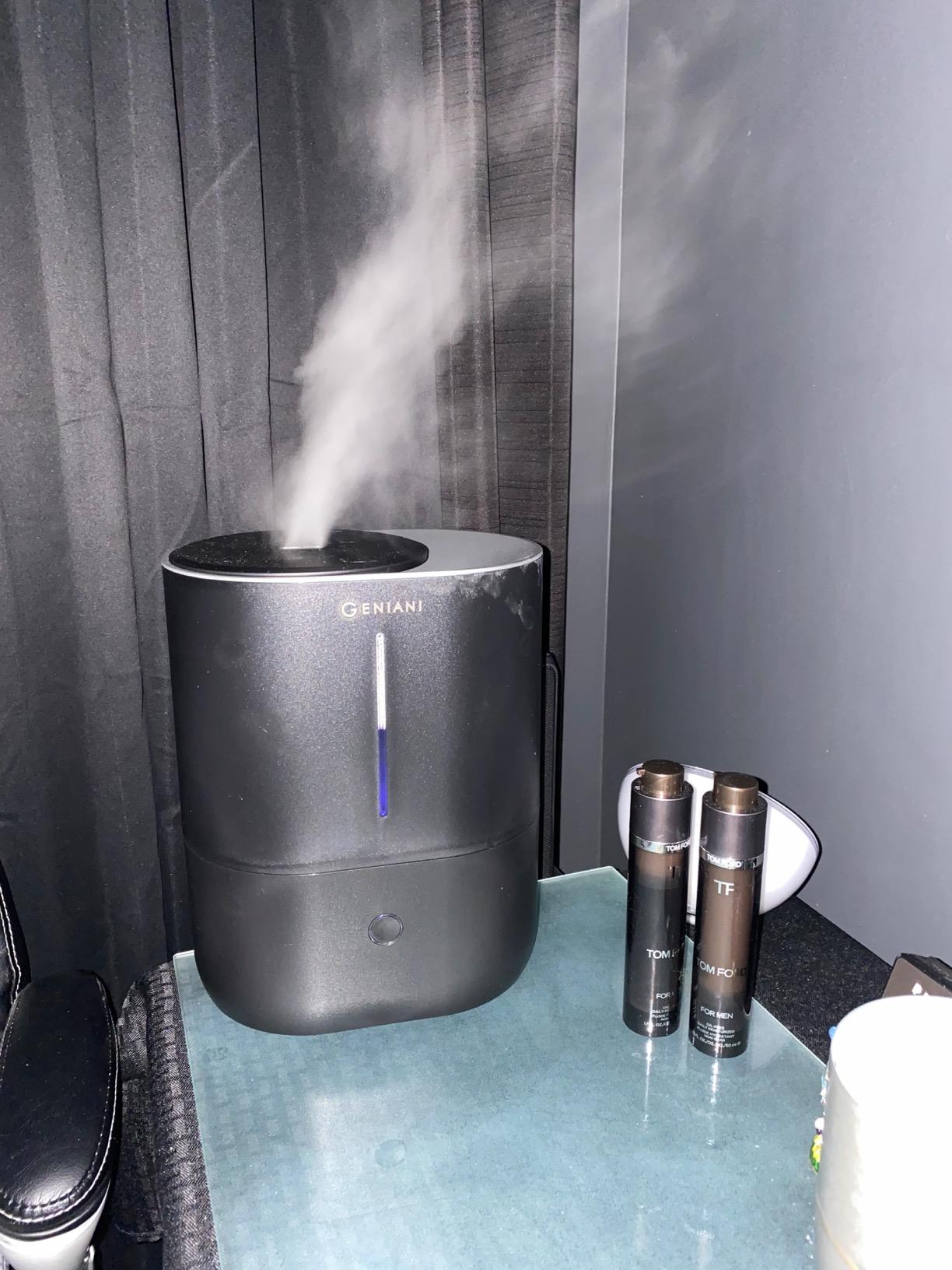 GENIANI Portable Cool Mist Humidifiers for Bedroom & Office - Ultrasonic Humidifier for Home, Baby, Small Room with Auto Shut Off, 250ML Easy to Clean Water Tank customer photo 2