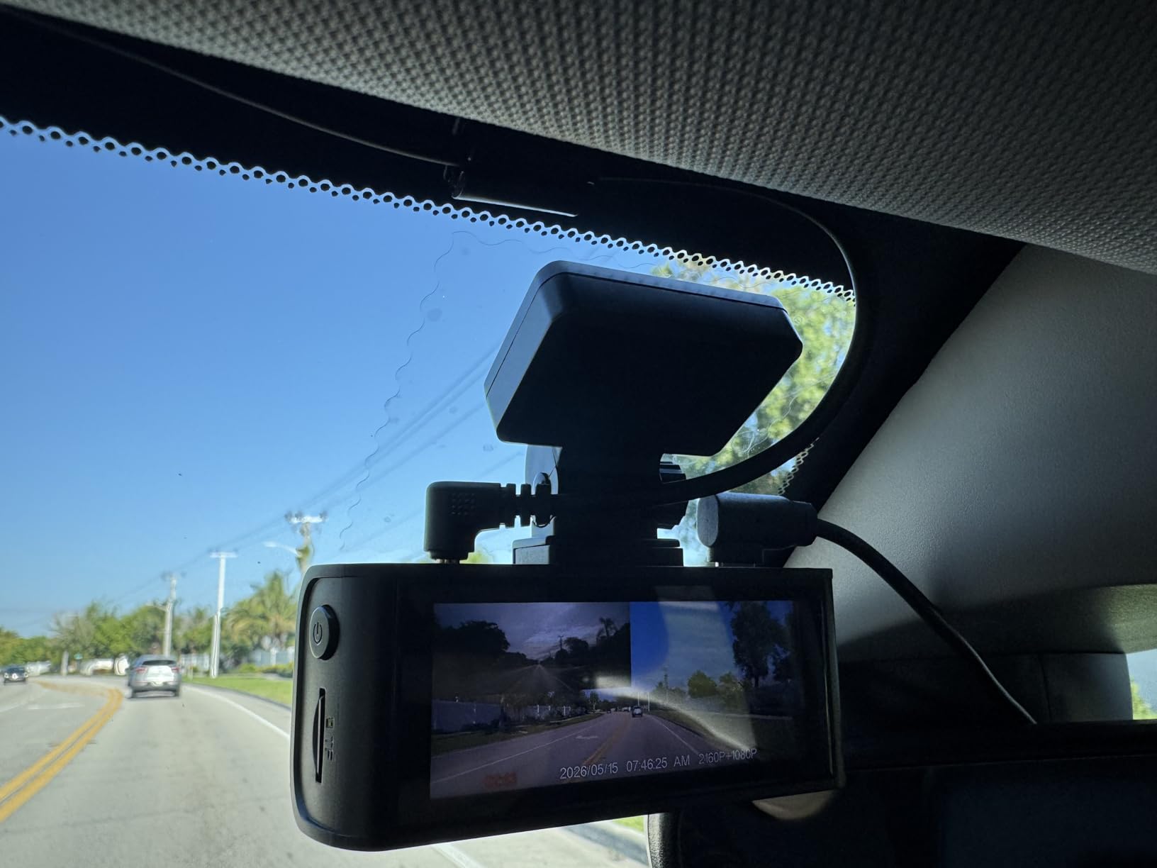 REDTIGER 4K Dash Cam Front Rear, STARVIS 2 Sensor, Free Card Included, 5.8GHz WiFi-20MB/s Fast Download, Dash Camera for Cars with GPS, WDR Night Vision, 170Wide Angle, 24H Parking Mode(F7NP) customer photo 1