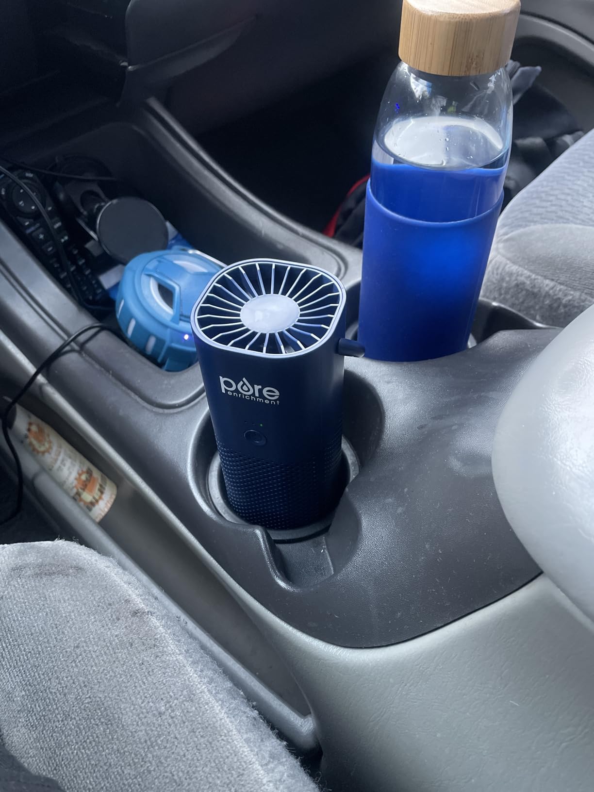 Pure Enrichment® PureZone™ Mini Portable Air Purifier - Cordless True HEPA Filter Cleans Air & Eliminates 99.97% of Dust, Odors, & Allergens Close to You - Cars, School, & Office (Starlight Blue) customer photo 1