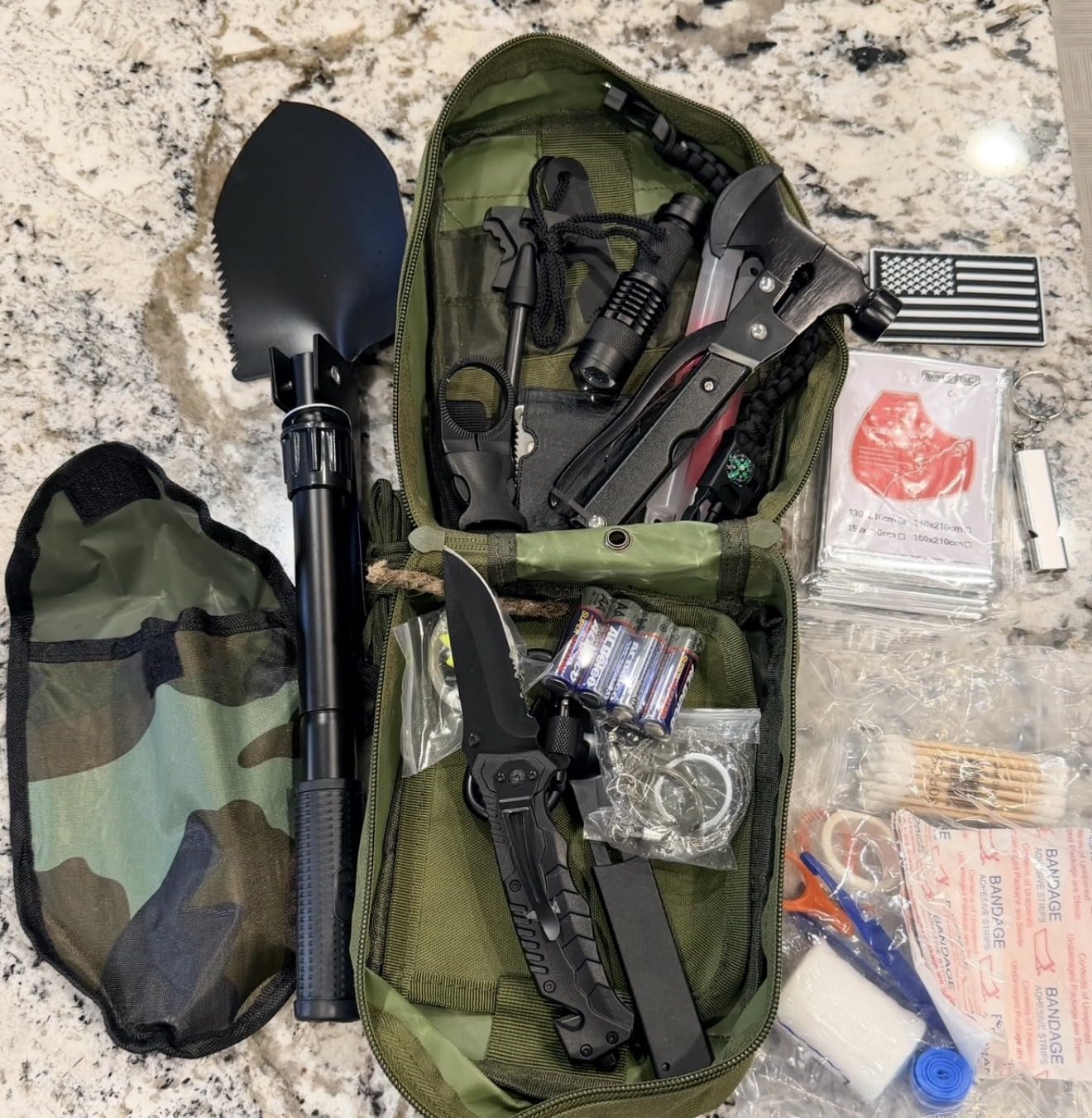 LUXMOM Survival Kit 142Pcs - Professional Survival Gear, Emergency First Aid Kit with Molle Pouch, Gift for Fathers Day Men Dad Husband Camping Hiking Hunting Outdoor Adventure customer photo 1