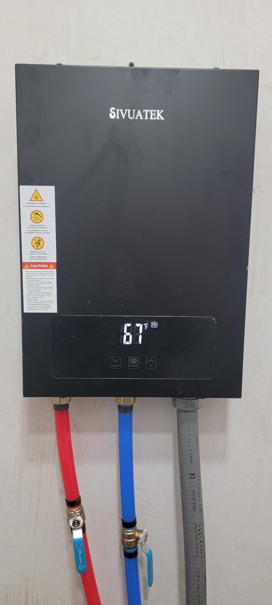Electric Tankless Water Heater SIVUATEK 14kW, 240V - On-Demand Hot Water for Whole House - ETL Certified, Self Modulating customer photo 1