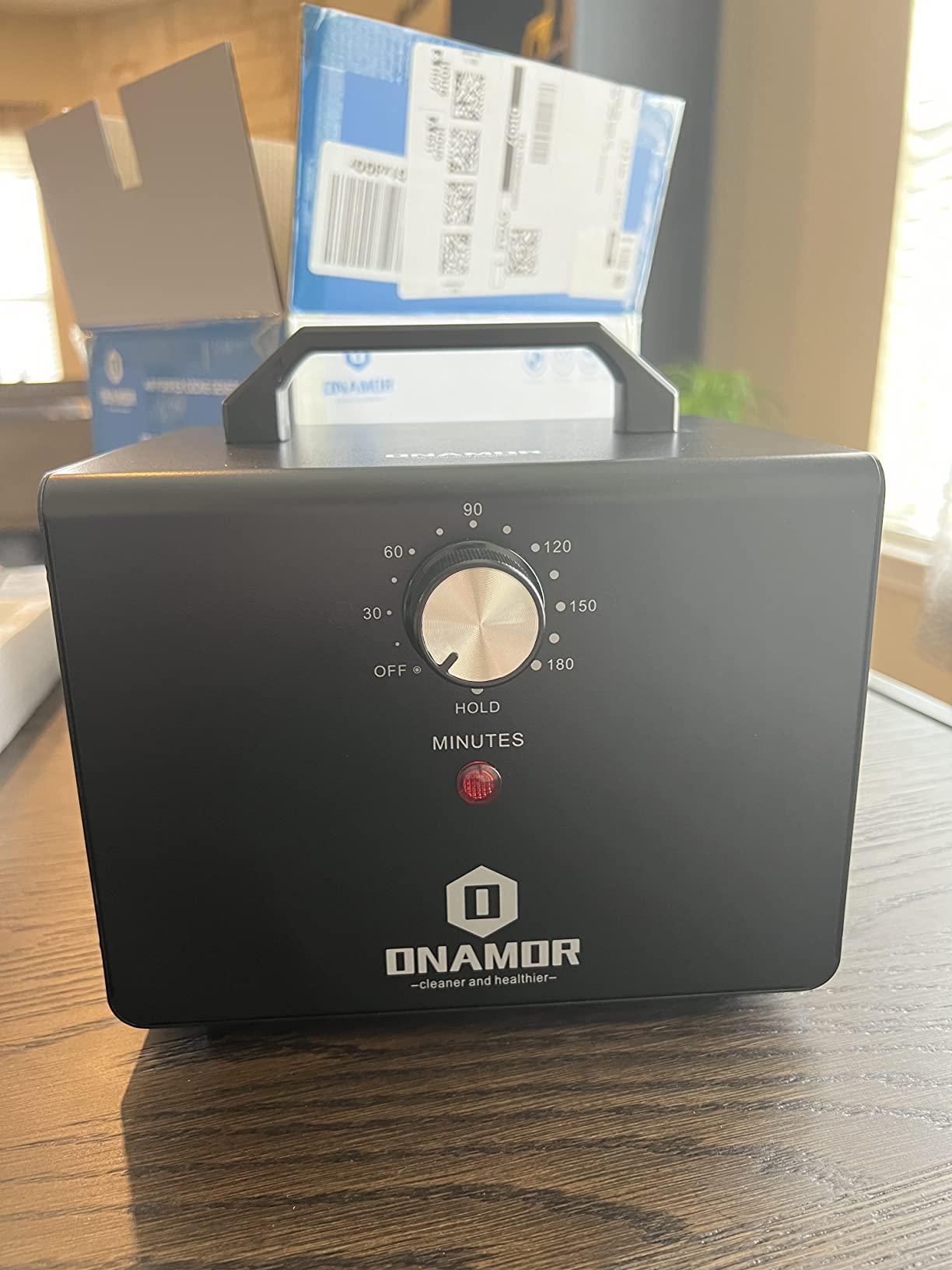 ONAMOR Ozone Generator 77000mg, Ozone Machine Ionizer O3 Deodorizer for Home, Basement, Smoke, and Pet Room (Eliminating Odors Area up to 4000 Square Feet, All Metallic Black) customer photo 2