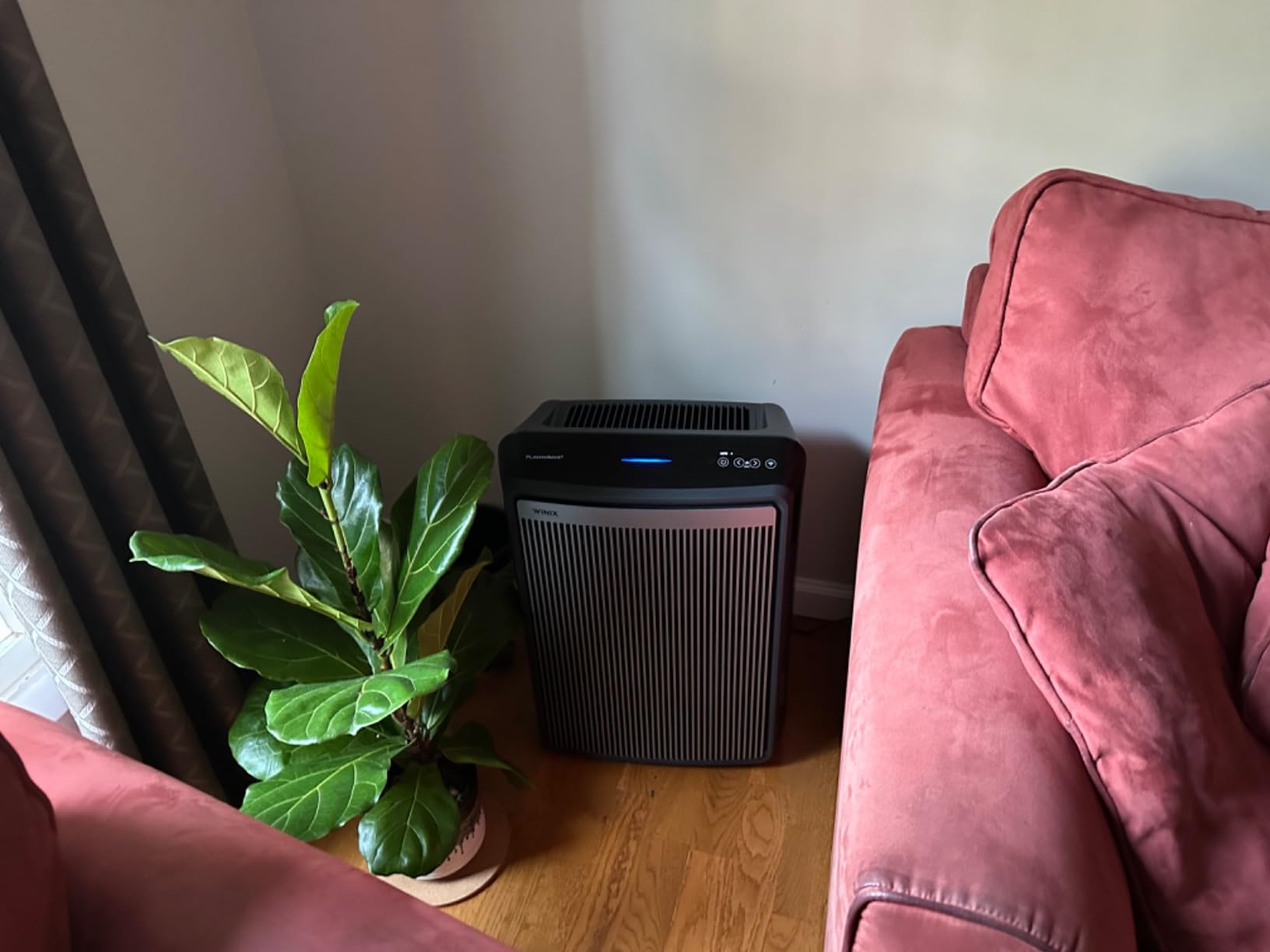 Winix 9800 4-Stage True HEPA Air Purifier with WiFi and PlasmaWave, 500 Sq Ft, Black, Large customer photo 2