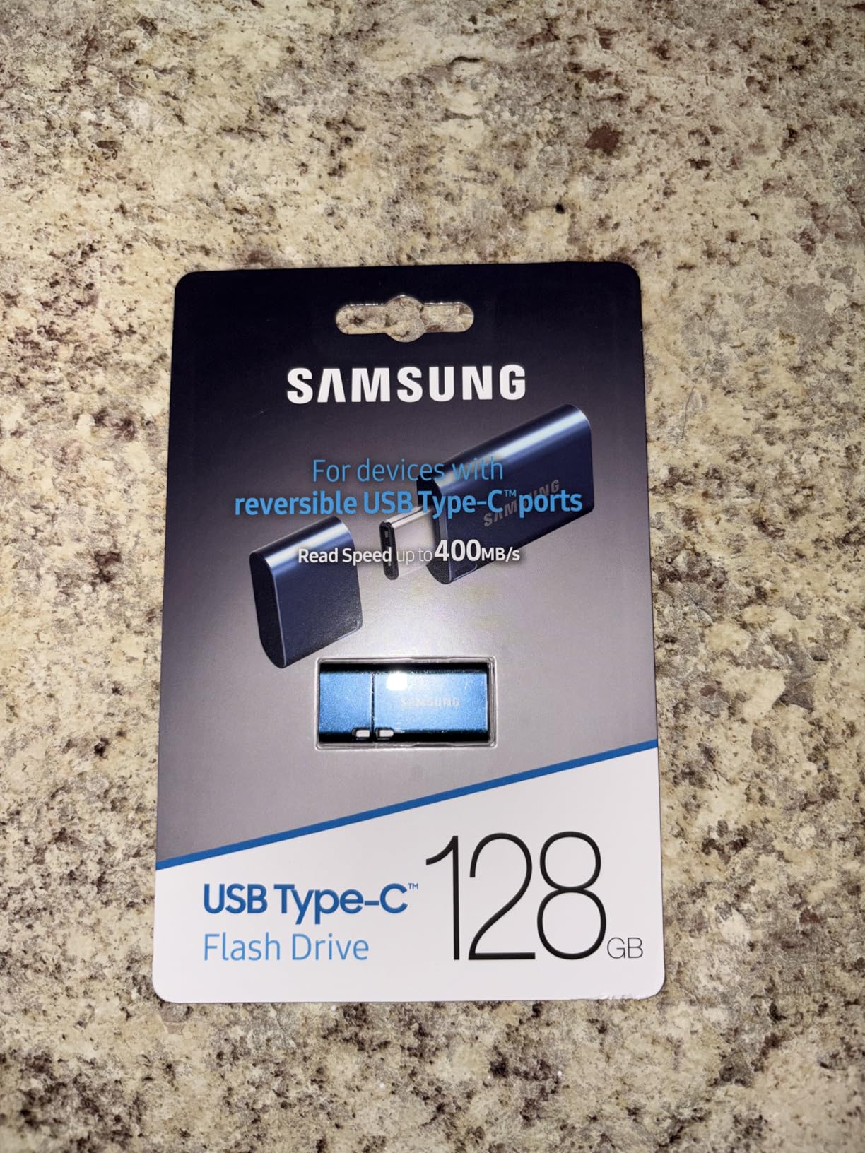 Samsung Type-C USB Flash Drive, 256GB, Transfers 4GB Files in 11 Secs w/Up to 400MB/s USB 3.2 Gen 1 Read Speeds, Compatible w/USB 3.0/2.0, Waterproof, 2022, Blue, MUF-256DA/AM customer photo 2