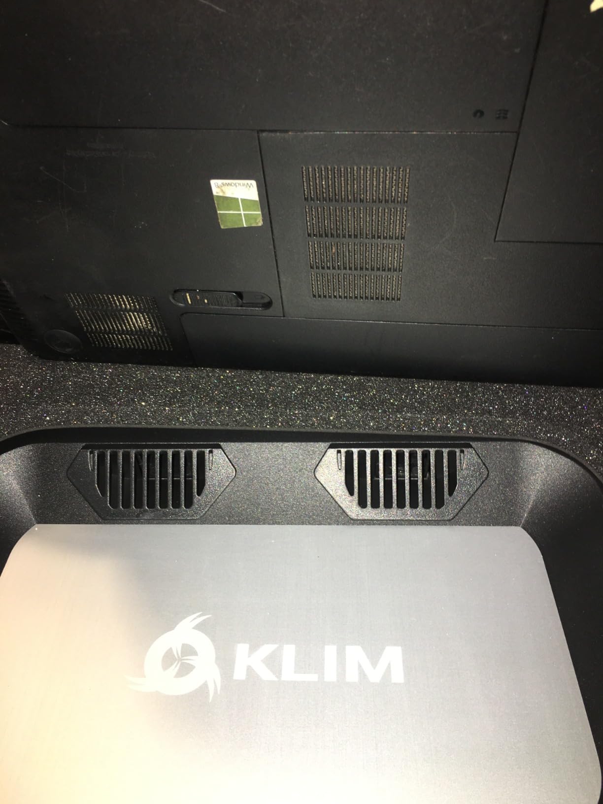 KLIM Everest Laptop Cooling Pad | Powerful Turbo-Fan 4300 RPM Laptop Cooler | Sealed Foam for Maximum Performance | Avoid Overheating and Protect Your Gaming Laptop | 14-17.3 in customer photo 2