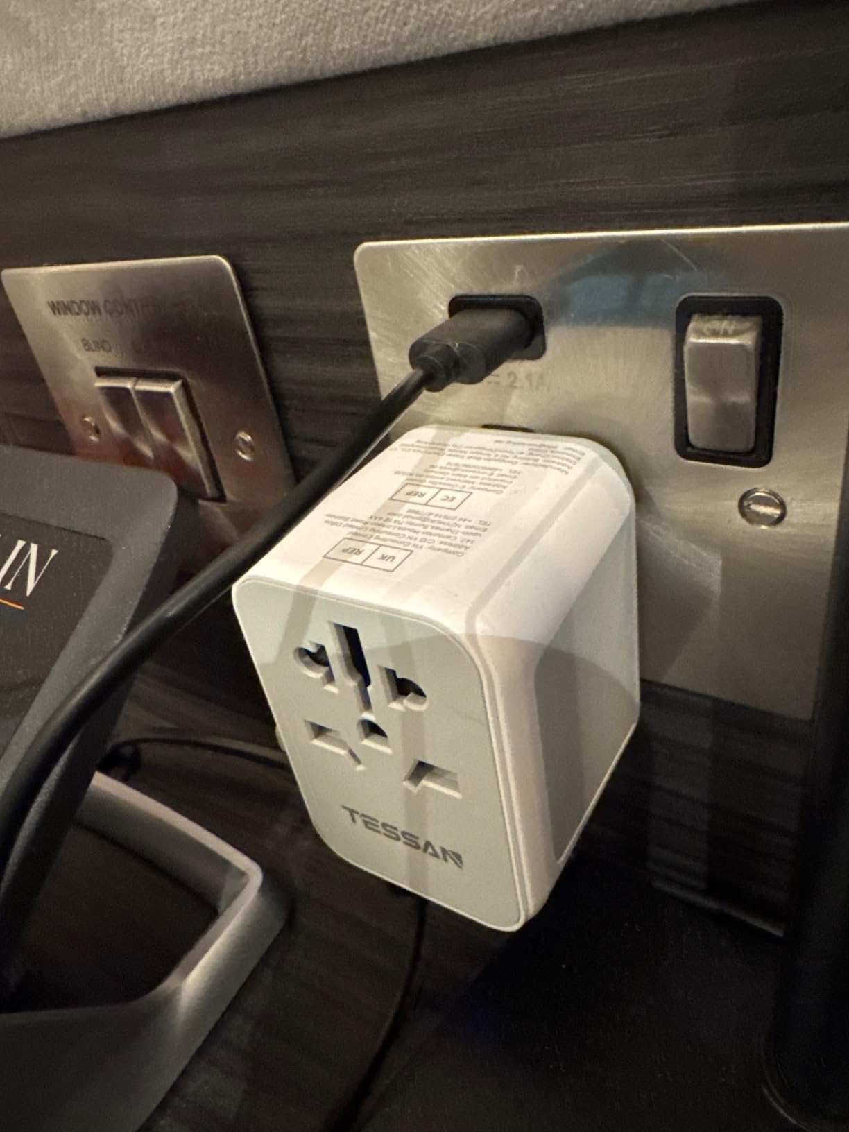 TESSAN Universal Travel Adapter, International Power Adapter with 2 USB C 2 USB A Ports, Travel Plug Adaptor Worldwide for US to Europe UK Italy Ireland Australia France Germany(Type C G A I) customer photo 1