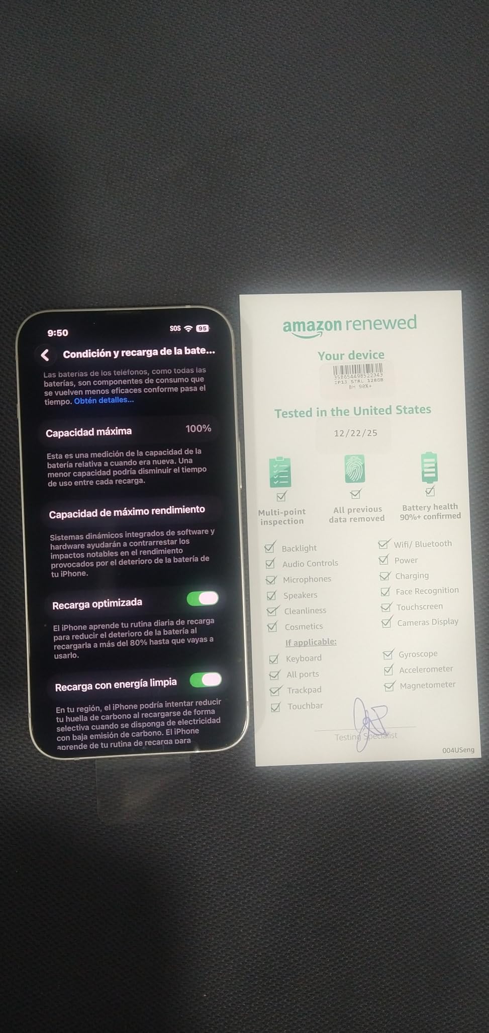 Apple iPhone 13, 128GB, Green - Unlocked (Renewed) customer photo 2