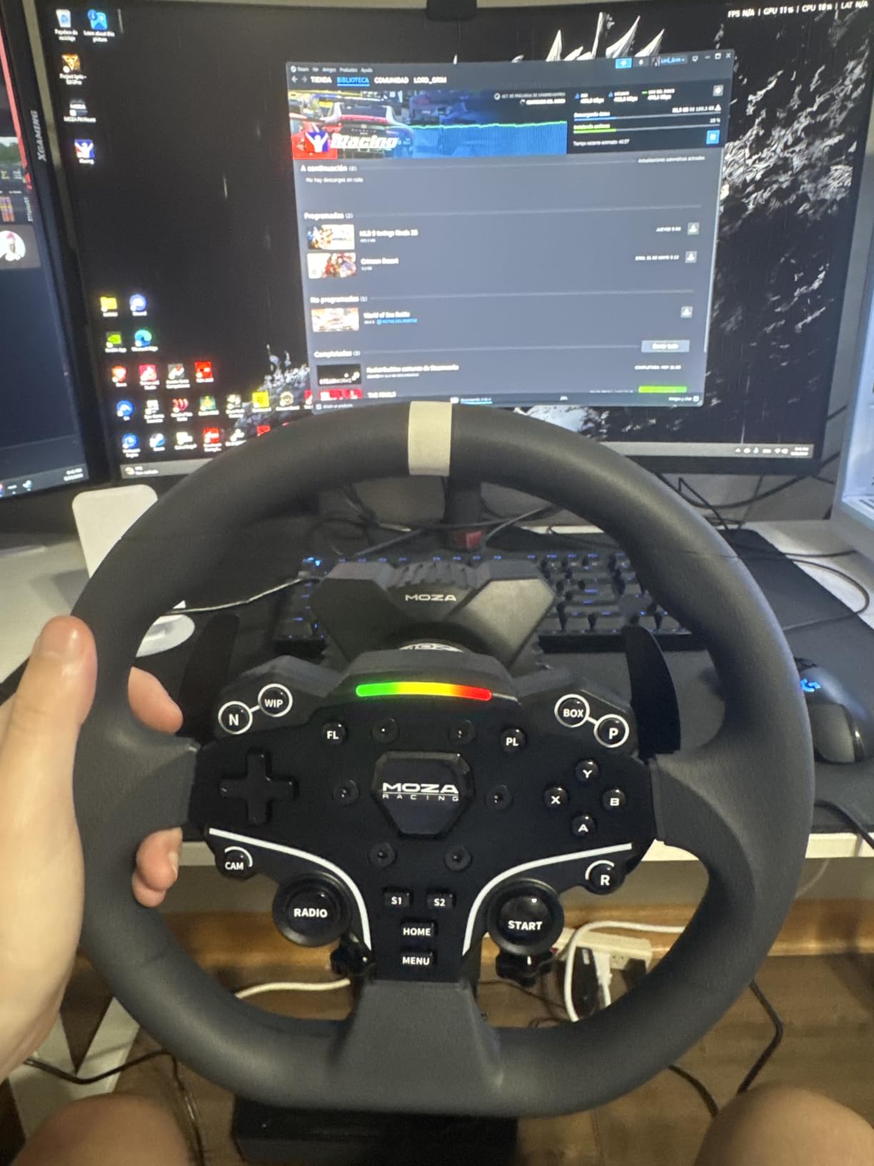 MOZA R3 Racing Wheel and Pedals Bundle for PC, 3.9Nm Direct Drive WheelBase, 11-inch ES Lite Steering Wheel, Pedals and Desk Clamp High-Performance Game Racing Simulator for PC User customer photo 1