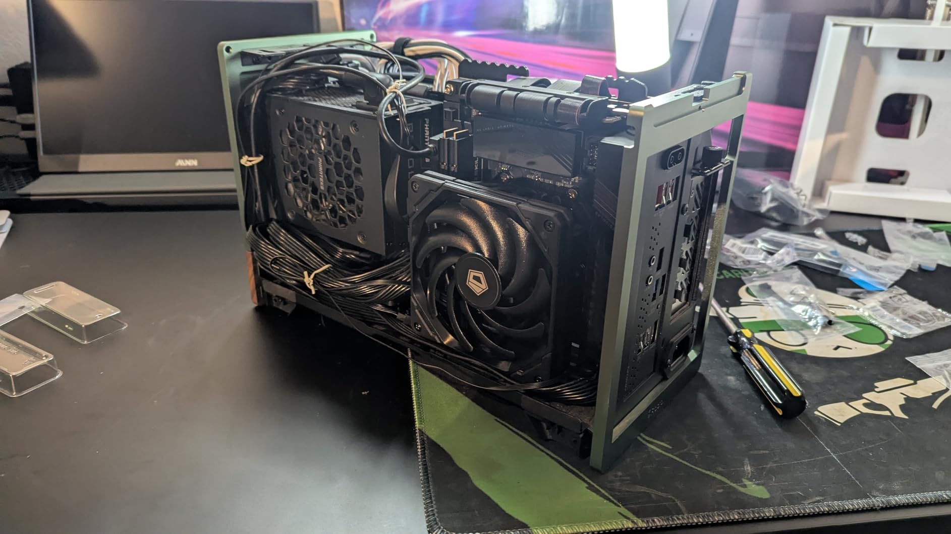 ID-COOLING IS-55 Black 57mm Low Profile CPU Cooler, 5 Heatpipes, 120x15mm Slim Fan, Supports Intel LGA1851/1700/1200/115X and AMD AM4/AM5 customer photo 2
