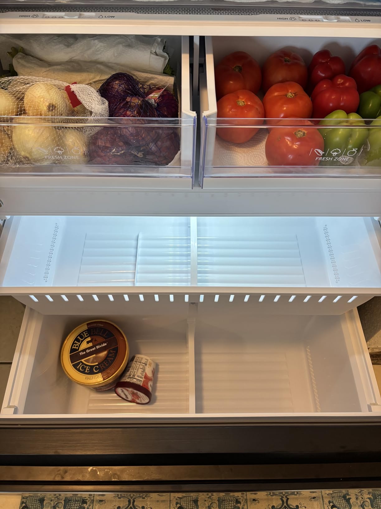 Hamilton Beach HBF2067 French Door Full Size Refrigerator with Freezer Drawer, 20.3 cu ft, Stainless Steel customer photo 1