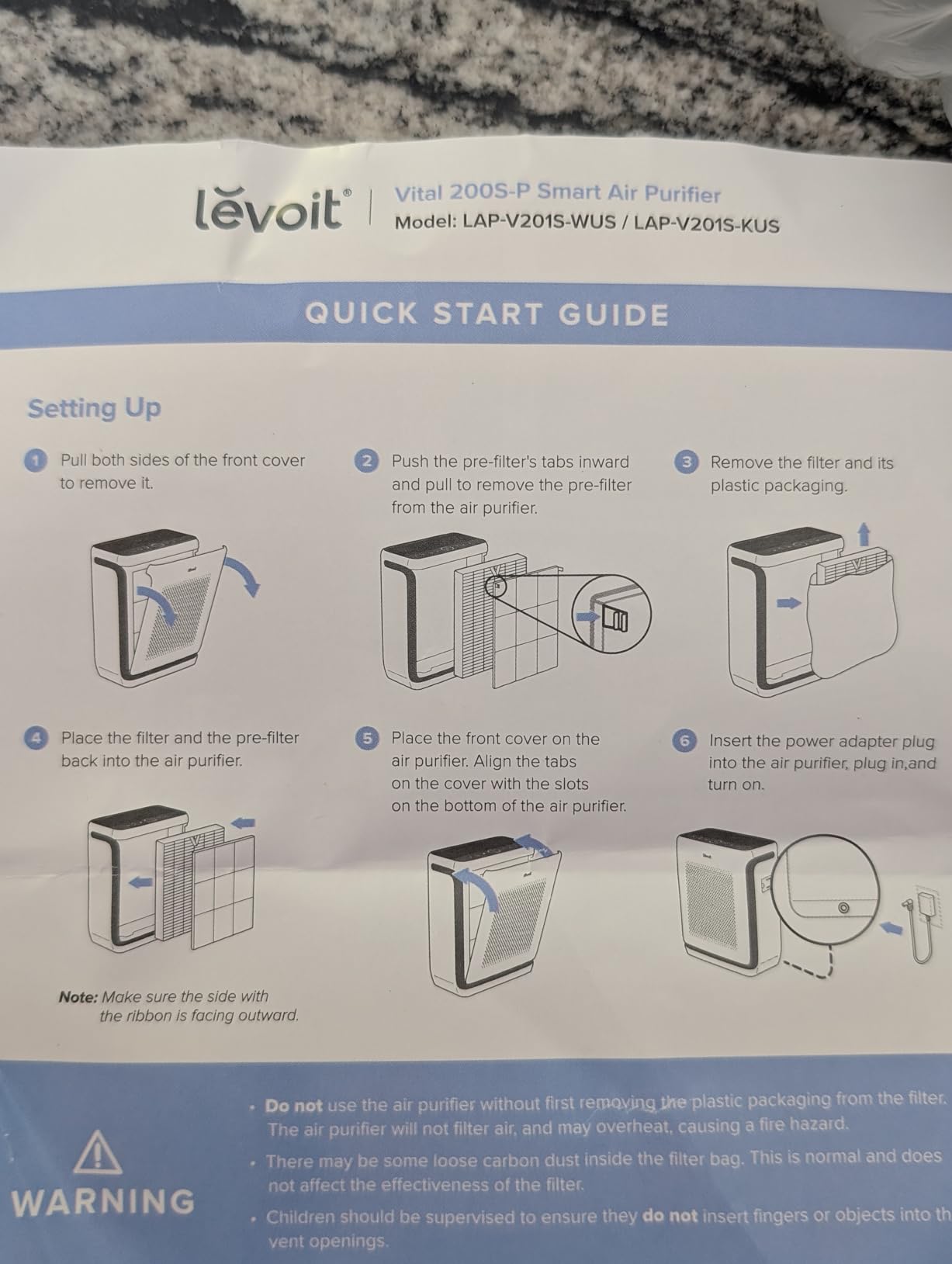 LEVOIT Air Purifiers for Home Large Room Up to 1875 Ft with Washable Pre-Filter, AHAM VERIFIDE, Air Quality Monitor, HEPA Sleep Mode for Allergies, Pet Hair in Bedroom, Vital 200S-P, White customer photo 2