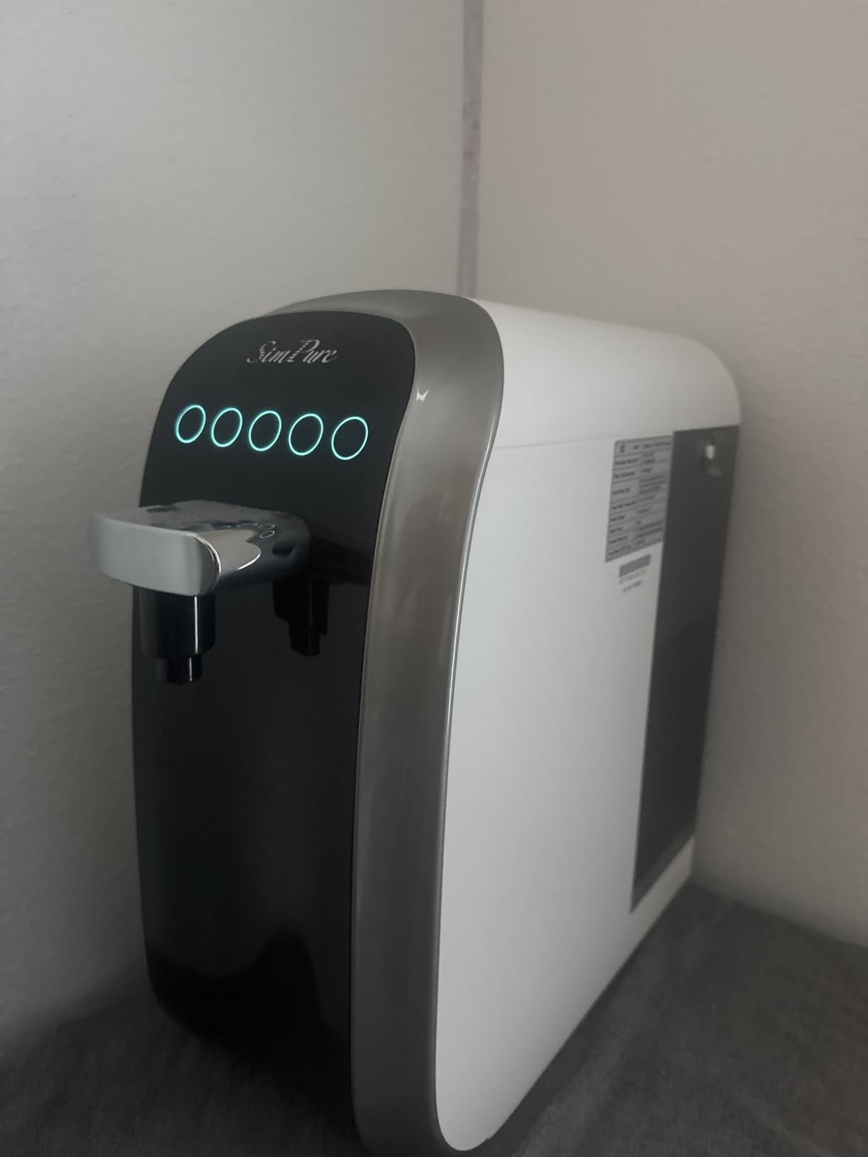 SimPure Y7P-BW UV Countertop Reverse Osmosis Water Filter, NSF/ANSI 58 Certified, 5 Stage RO Water Filtration System, Water Purifier for Home, No Installation, 4:1 Pure to Drain, Classic Pure Taste customer photo 1