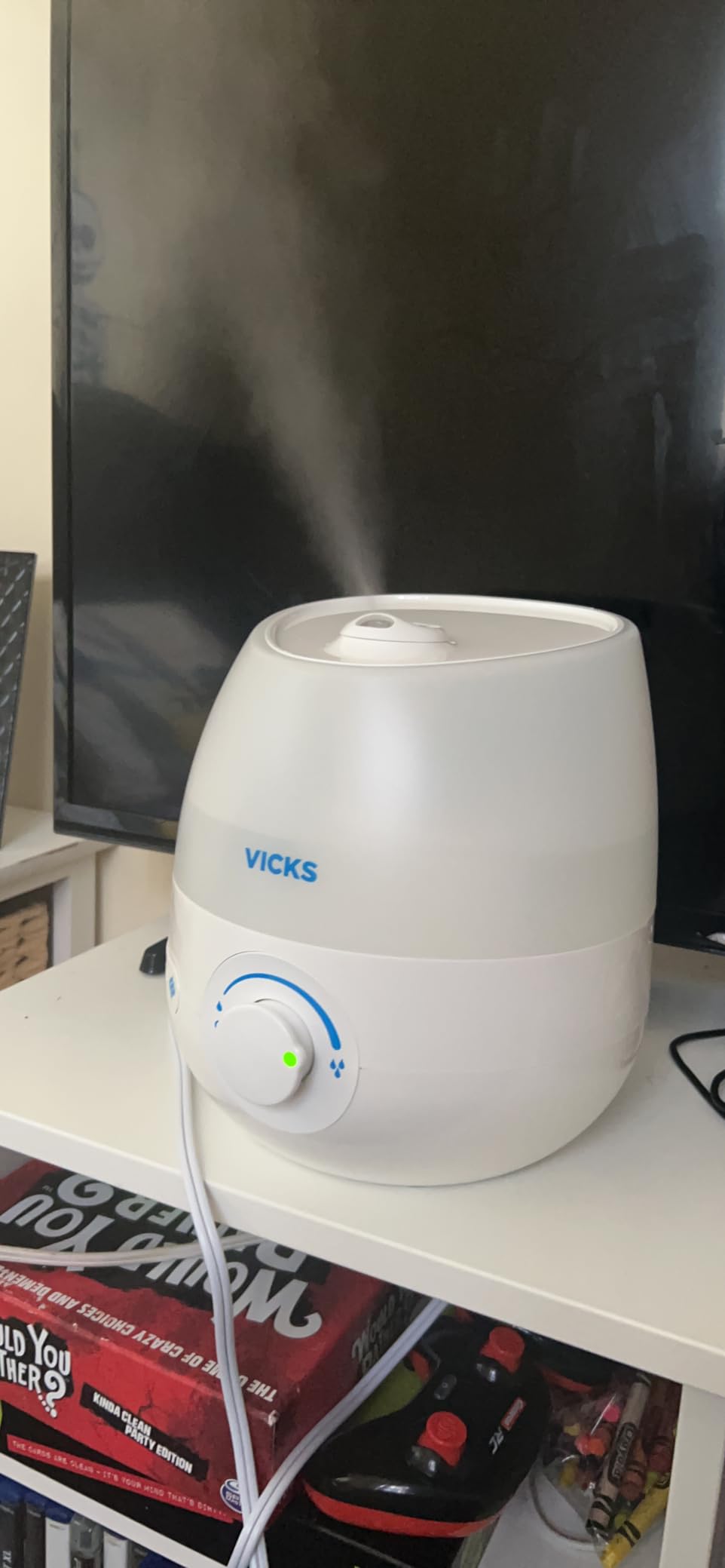 Mini Filter Free Cool Mist Humidifier, Small Room - Variable Mist Control - Works with Vicks VapoPads customer photo 2