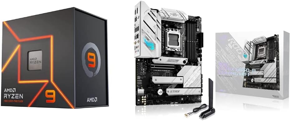 AMD Ryzen 9 7900X 12-Core, 24-Thread Unlocked Desktop Processor with ASUS ROG Strix B650-A Gaming WiFi 6E AM5 Ryzen 7000 Motherboard (12+2 Power Stages, DDR5, 3xM.2 Slots, PCIe 4.0, 2.5G LAN) customer photo 1