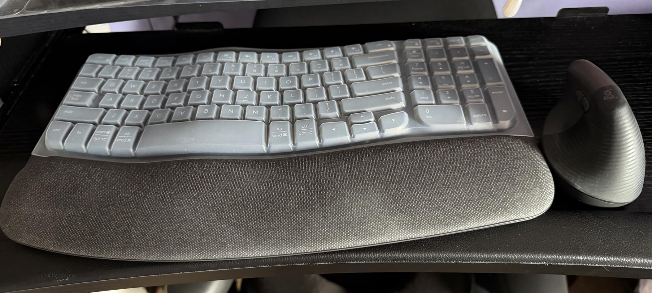 Logitech Wave Keys Wireless Ergonomic Keyboard with Cushioned Palm Rest, Comfortable Natural Typing, Easy-Switch, Bluetooth, Logi Bolt Receiver, for Multi-OS, Windows/Mac - Rose customer photo 2