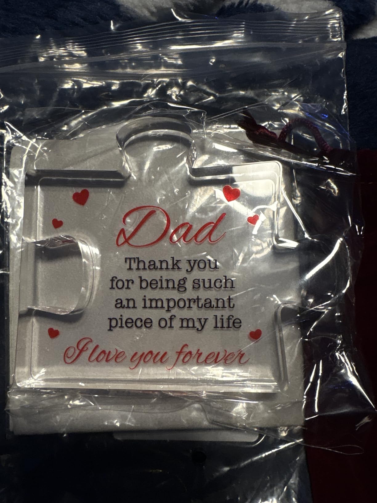 VELENTI Engraved Acrylic Block Puzzle - Dad Keepsake customer photo 1