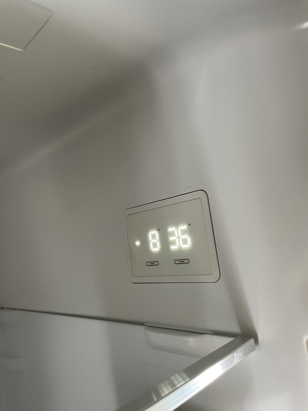 FAB38 Retro Style Refrigerator with Bottom Freezer - Made in Italy - Multiflow Cooling - LED Lighting - Glossy Finish - 3 Adjustable Glass Shelves - White customer photo 1