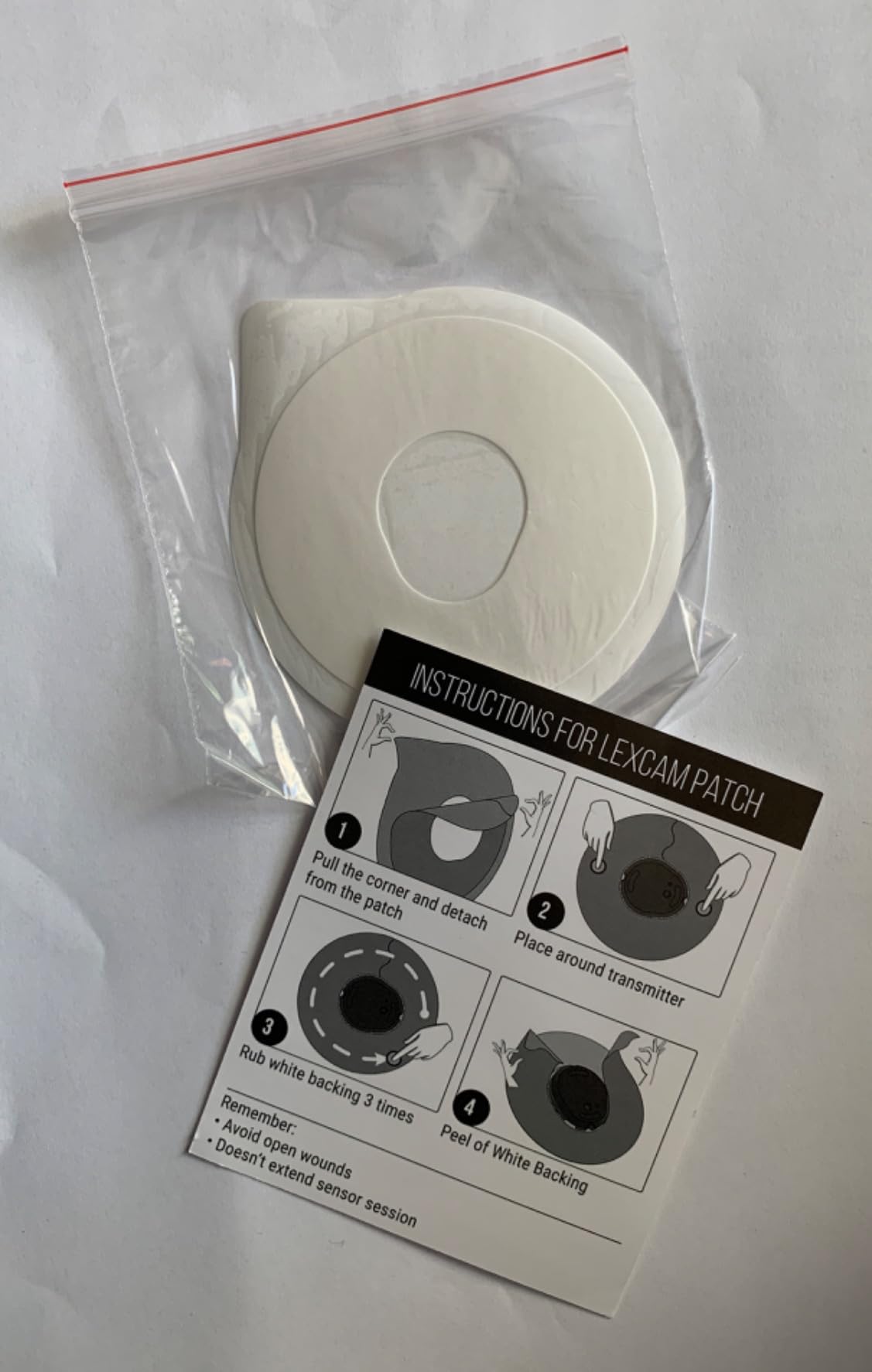 Adhesive Patches Pre-Cut for Dexcom G7 & Stelo, Pack of 20 Patches, Waterproof, Transparent Overpatches for Continuous Glucose Monitoring, Sensor is NOT Included customer photo 2