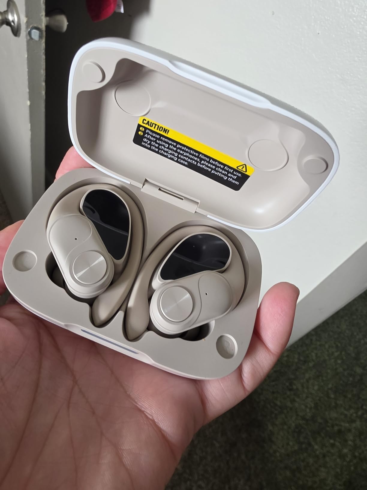Bluetooth Headphones Wireless Earbuds 80hrs Playtime Wireless Charging Case Digital Display Sports Ear Buds with Earhook Deep Bass IPX7 Waterproof Over-Ear Earphones for TV Phone Laptop Black customer photo 1