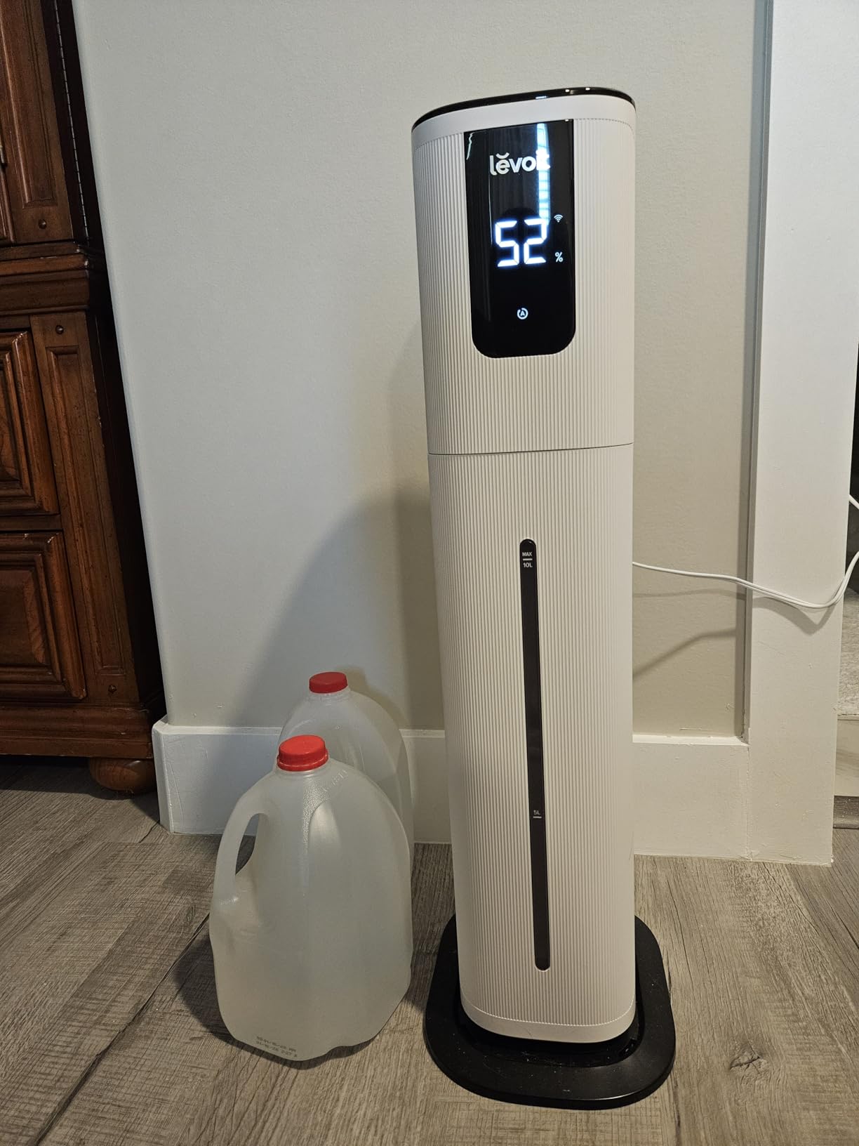 Levoit 6L Smart Warm and Cool Mist Humidifiers for Home Bedroom, 60H Runtime and Auto Customized Humidity for Large room, Schedule, Easy Top Fill, Essential Oil Diffuser, Whisper-Quiet, Handle, Black customer photo 2