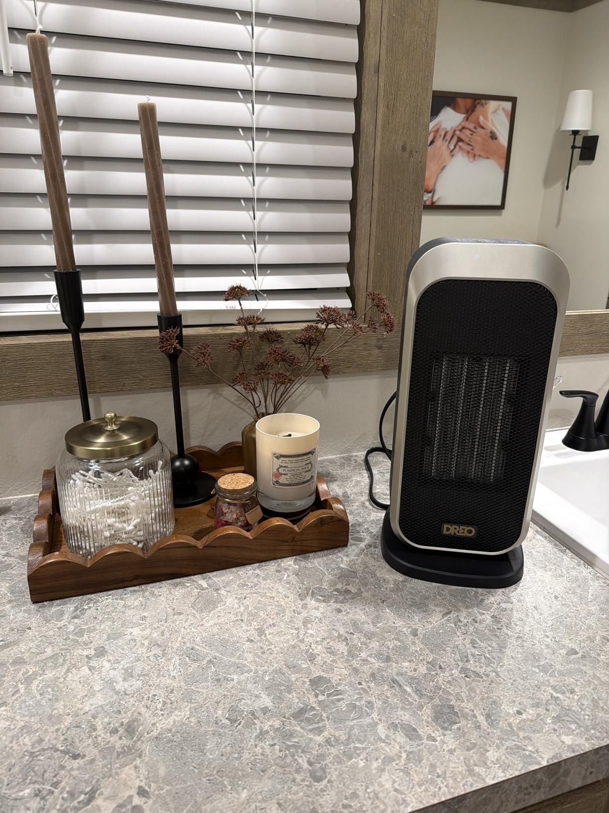 DREO Quiet Space Heater, 1500W Portable Heaters for Indoor Use with Remote, 70 Oscillation, Fast and Safety Electric PTC Ceramic for Desk Office Bedroom, 12H Timer customer photo 2