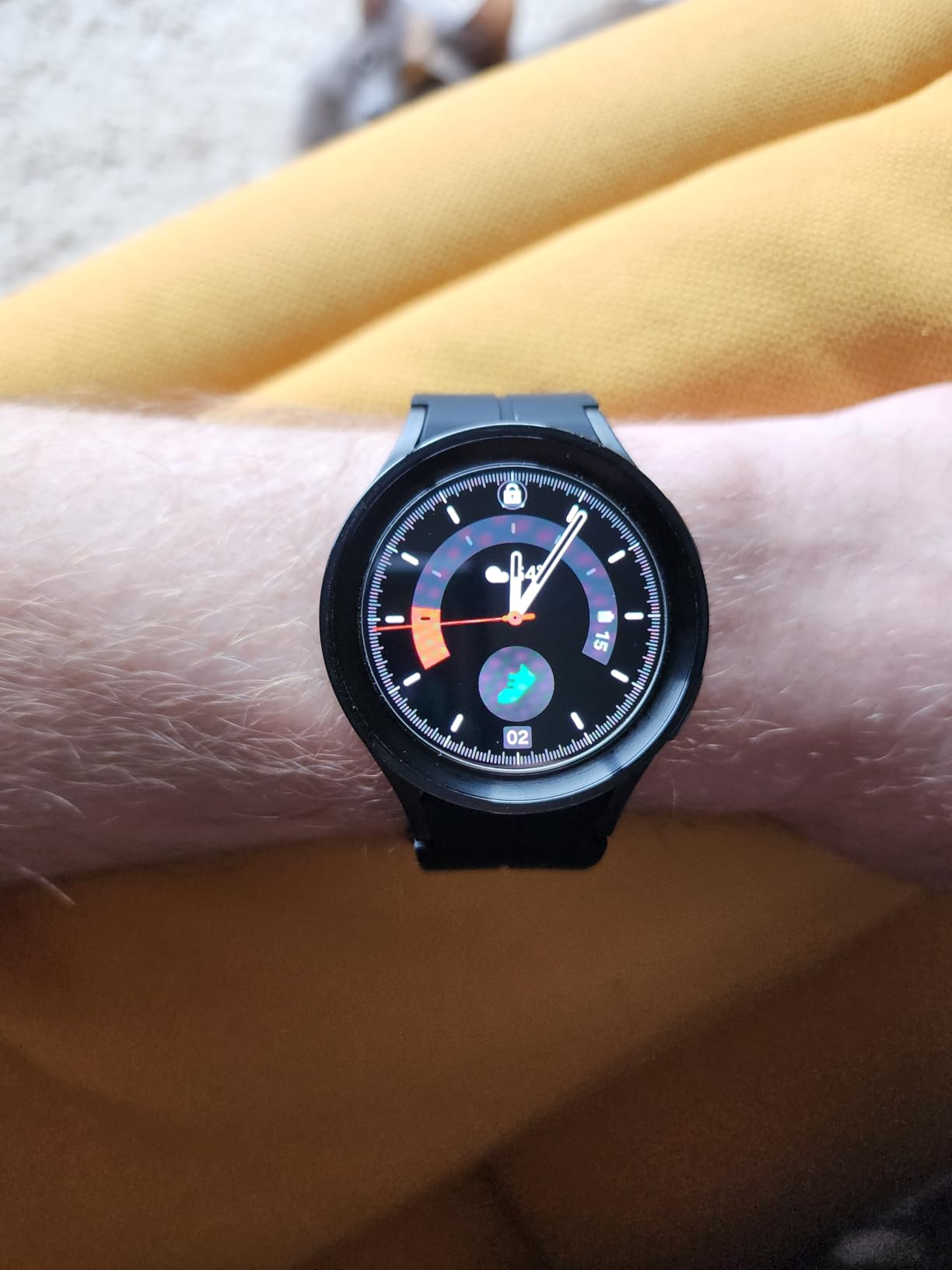 SAMSUNG Galaxy Watch 5 Pro 45mm Bluetooth Smartwatch w/Body, Health, Fitness and Sleep Tracker, Black (Renewed) customer photo 2