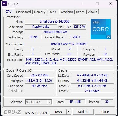 Intel Core i5-14600KF Desktop Processor 14 Cores (6 P-Cores + 8 E-Cores) up to 5.3 GHz customer photo 1