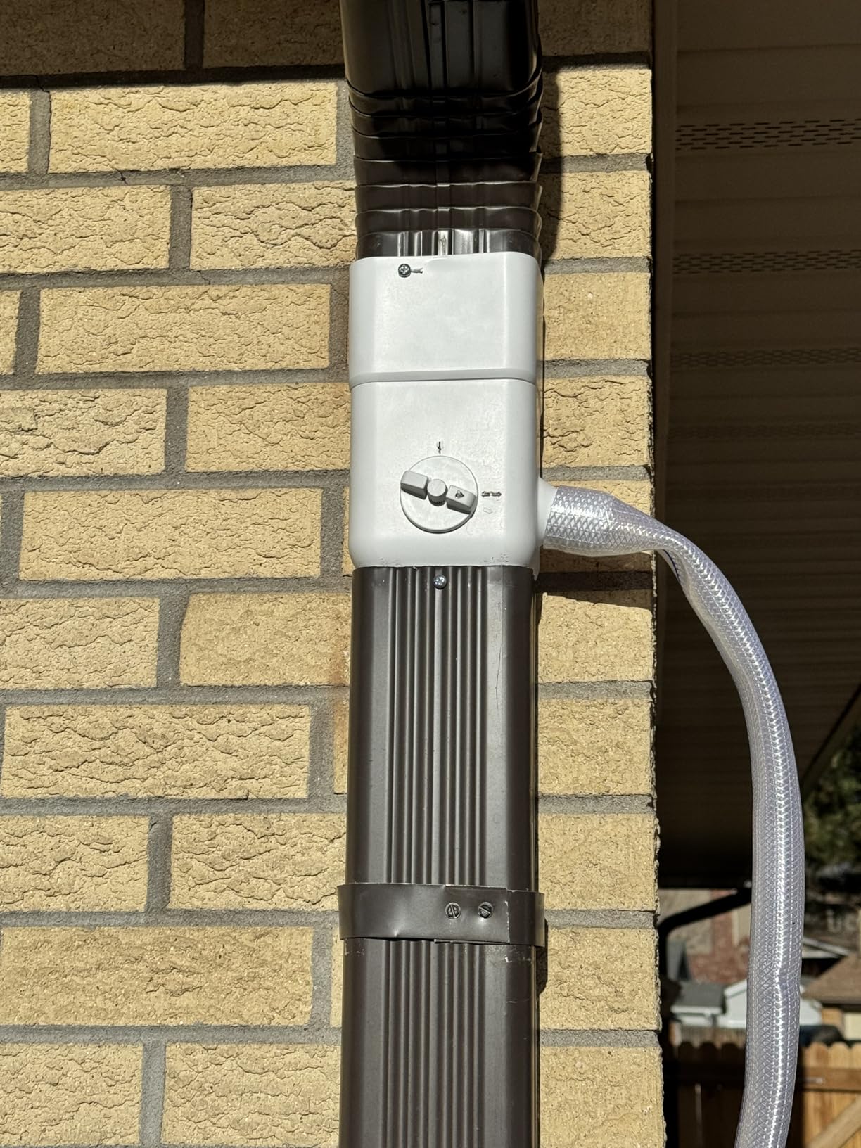 Downspout Diverter, Rainwater Diverter Fits for 3x4 Oversize Downspout and 2x3 Downspout, Rainwater Collection System with Adjustable Valve, Diverts Water into Rain Barrel, 4ft. Hose customer photo 2